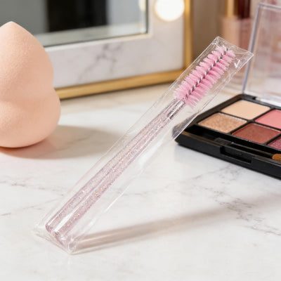 10pcs Eyelash Comb Makeup Brush Set - Dual-Purpose Spiral Brush for Mascara & Eyebrow, Beauty Tools