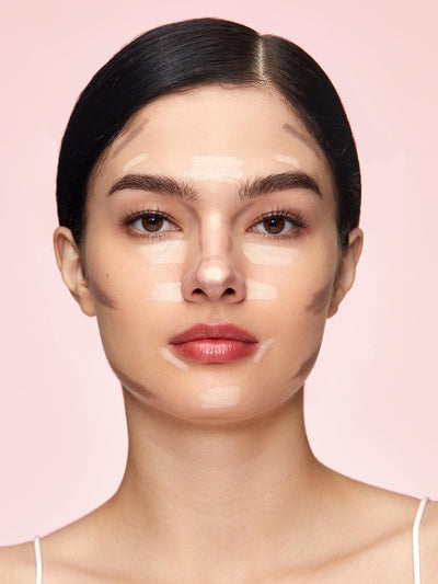SHEGLAM Fine Line 2-In-1 Nose Contour & Highlight Pen Long Lasting Waterproof Cream Bronzer & Highlight Sticks-Umber