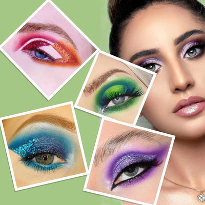MYUANGO Color Board Eyeshadow Palette - Colorful Rainbow Bright Eyeshadow Palette, Natural Powder Eye Shadow Palette Makeup - Waterproof, Blendable, Long-Lasting - Cruelty-Free