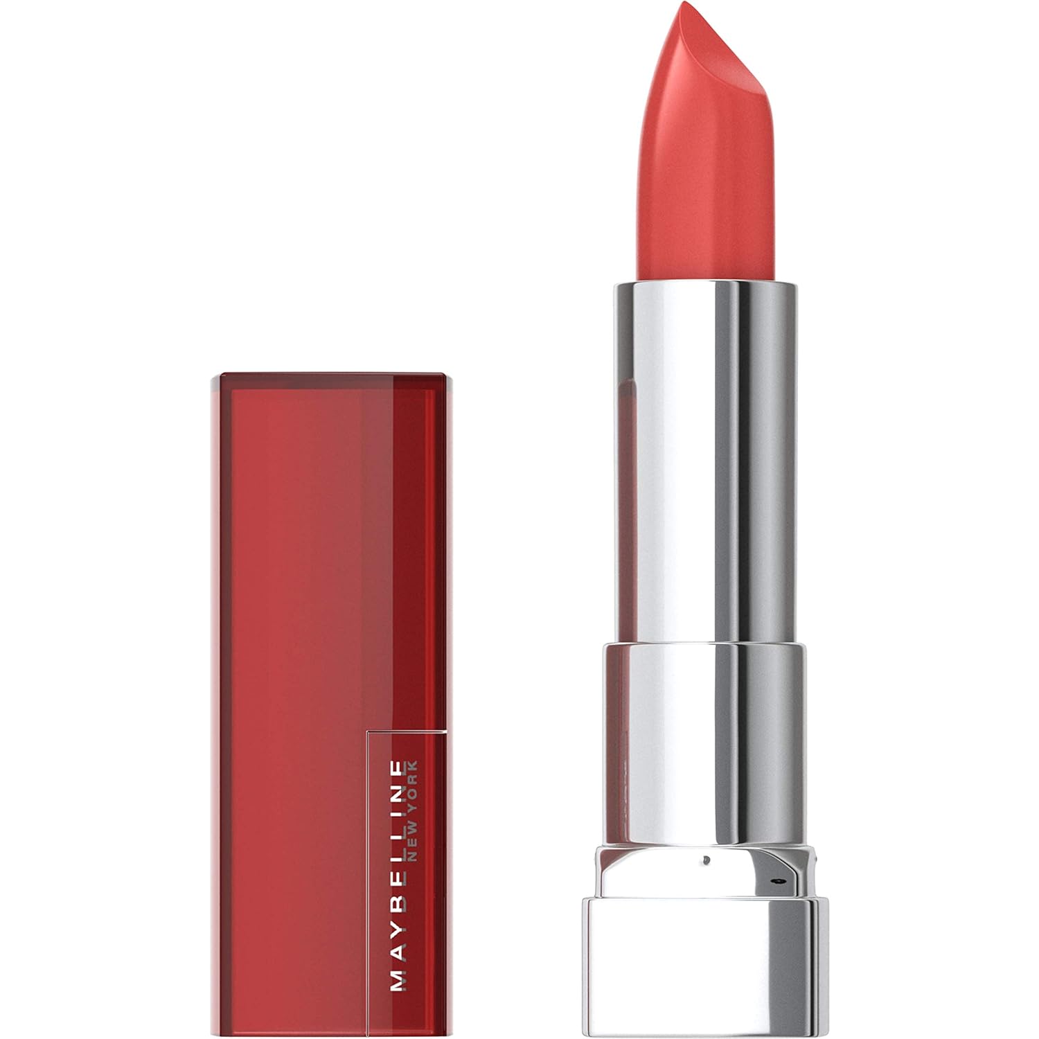 Maybelline Color Sensational Lipstick, Lip Makeup, Matte Finish, Hydrating Lipstick, Nude, Pink, Red, Plum Lip Color, Divine Wine, 1 Count