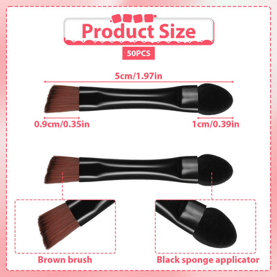 50 Pcs Eye Shadow Applicator Small Eyeshadow Brush Travel Eyeshadows Sponge Applicator Eyeshadow Applicators Double Sided Concealer Brush