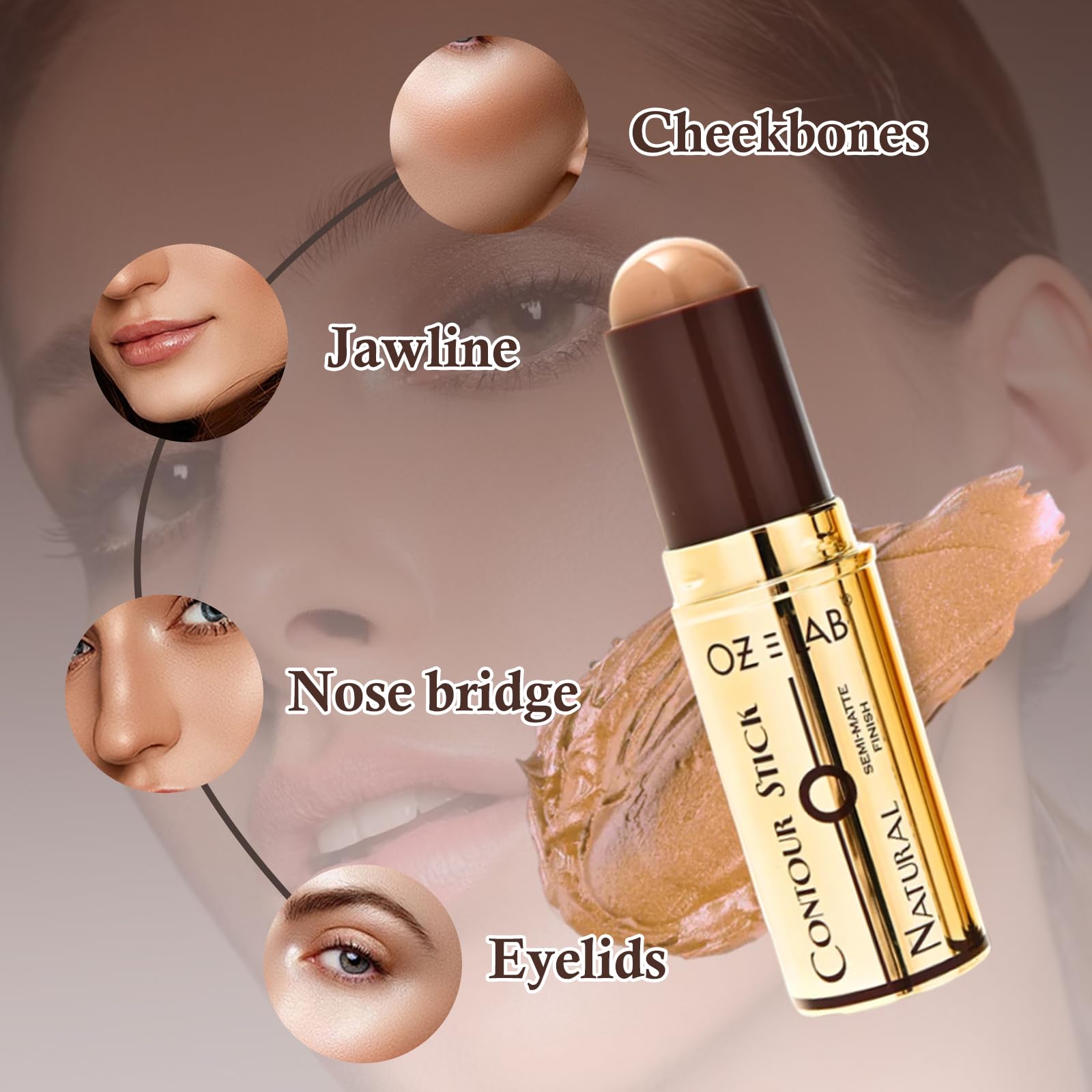 Oz Lab Beauty Shape of You Contour Stick – Multi-Use Creamy Formula for Contouring and Eyeshadow – Available in 4 Shades (01 - Fair To Light, 8G / O.28 FL.OZ（pack of 1）)
