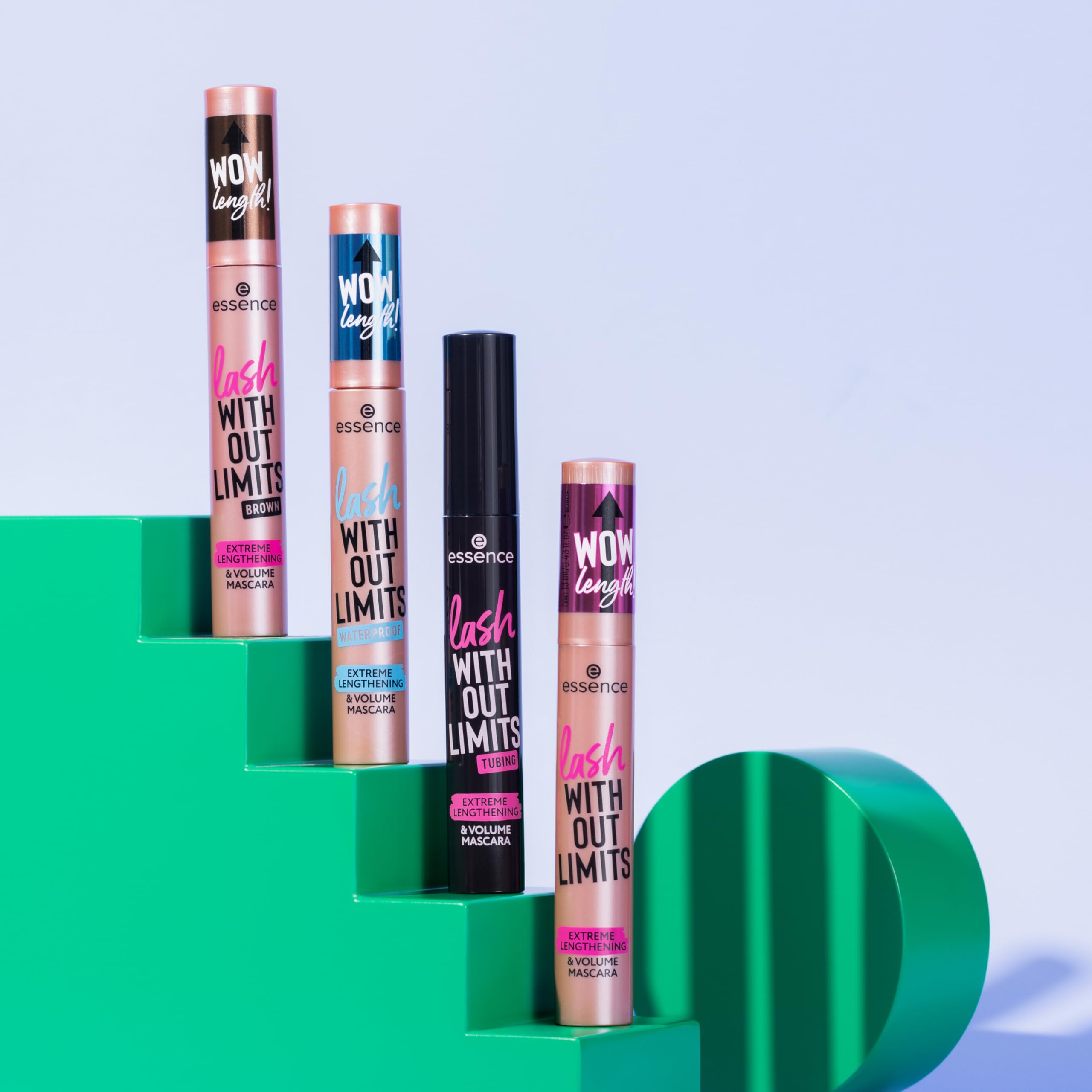 essence | Lash Without Limits Extreme Lengthening & Volume Waterproof Mascara | Volumizing & Lengthening | Vegan, Cruelty Free & Paraben Free