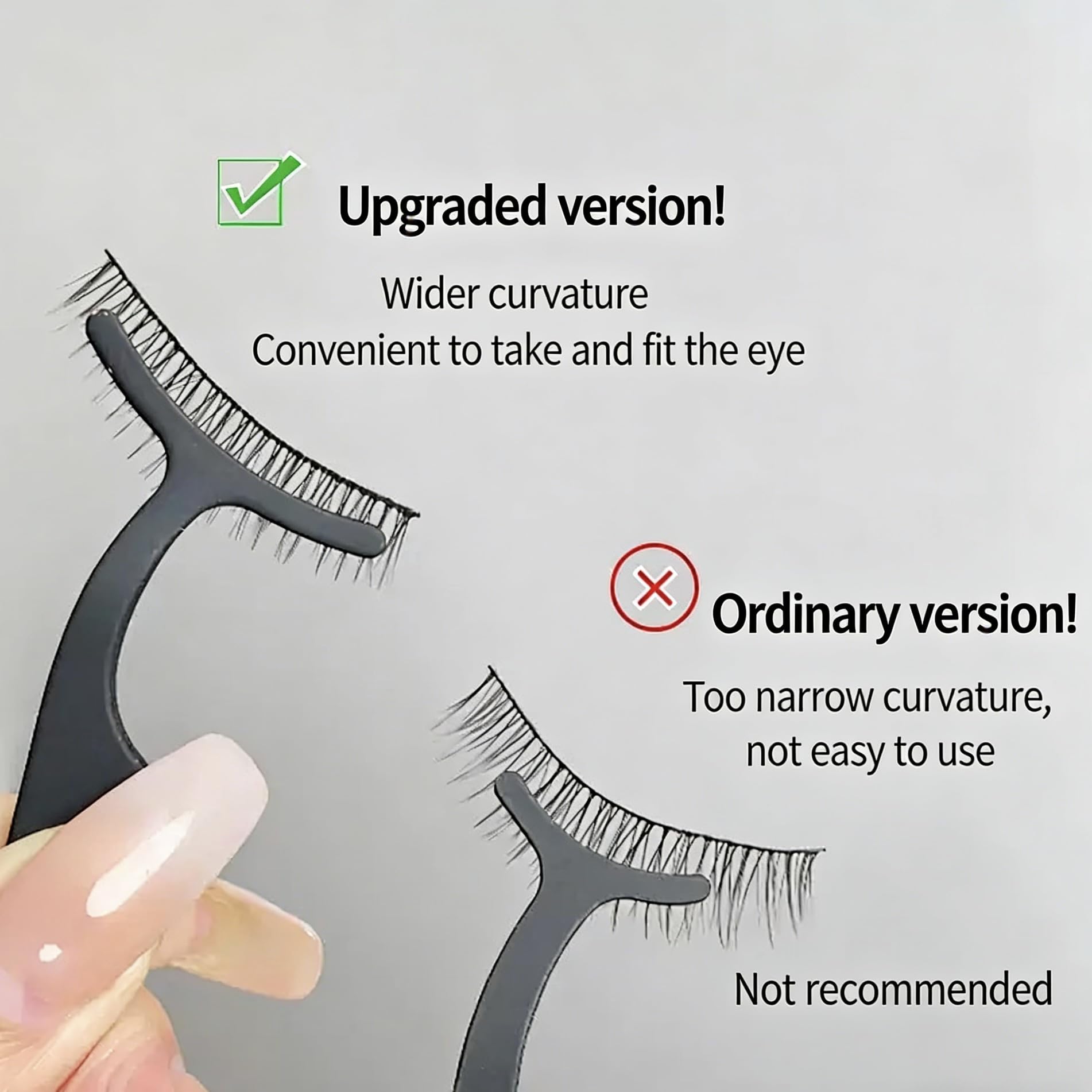 Calyuna Y-Shaped False Eyelash Applicator Tool, Precision Lash Helper for Easy Application, 2 Pack
