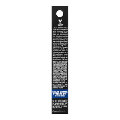 e.l.f. Liquid Glitter Eyeshadow, Long Lasting, Quick-Drying, Opaque, Gel-Based Eyeshadow For Creating High-Impact, Multi-Dimensional Eye Looks, Ocean Eyes, 0.10 Fl Oz