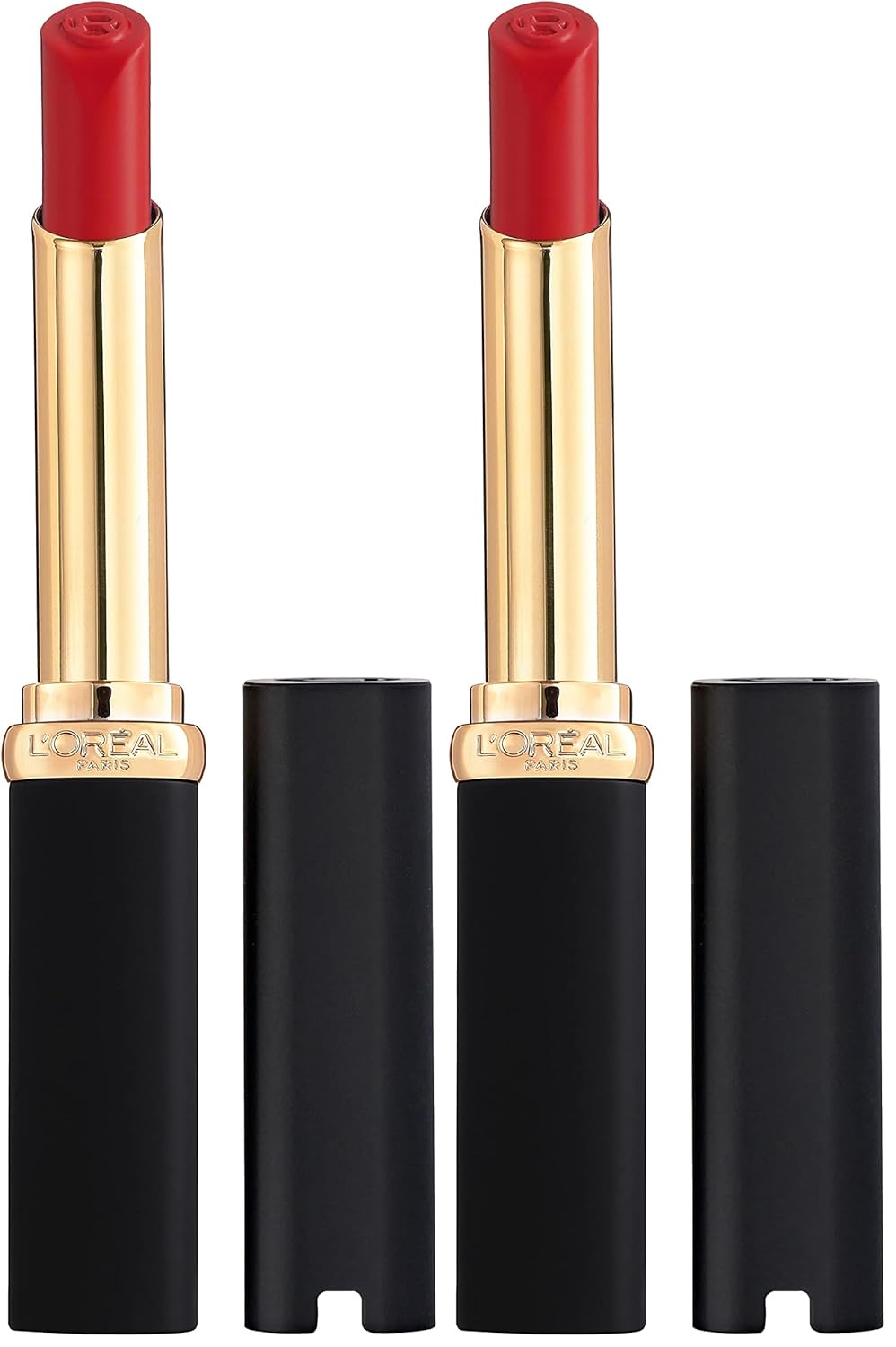 L'Oreal Paris Colour Riche Intense Volume Matte Lipstick, Lip Color Infused with Hyaluronic Acid for up to 16hr All Day Comfort, Le Carmin Courage, 0.06 oz