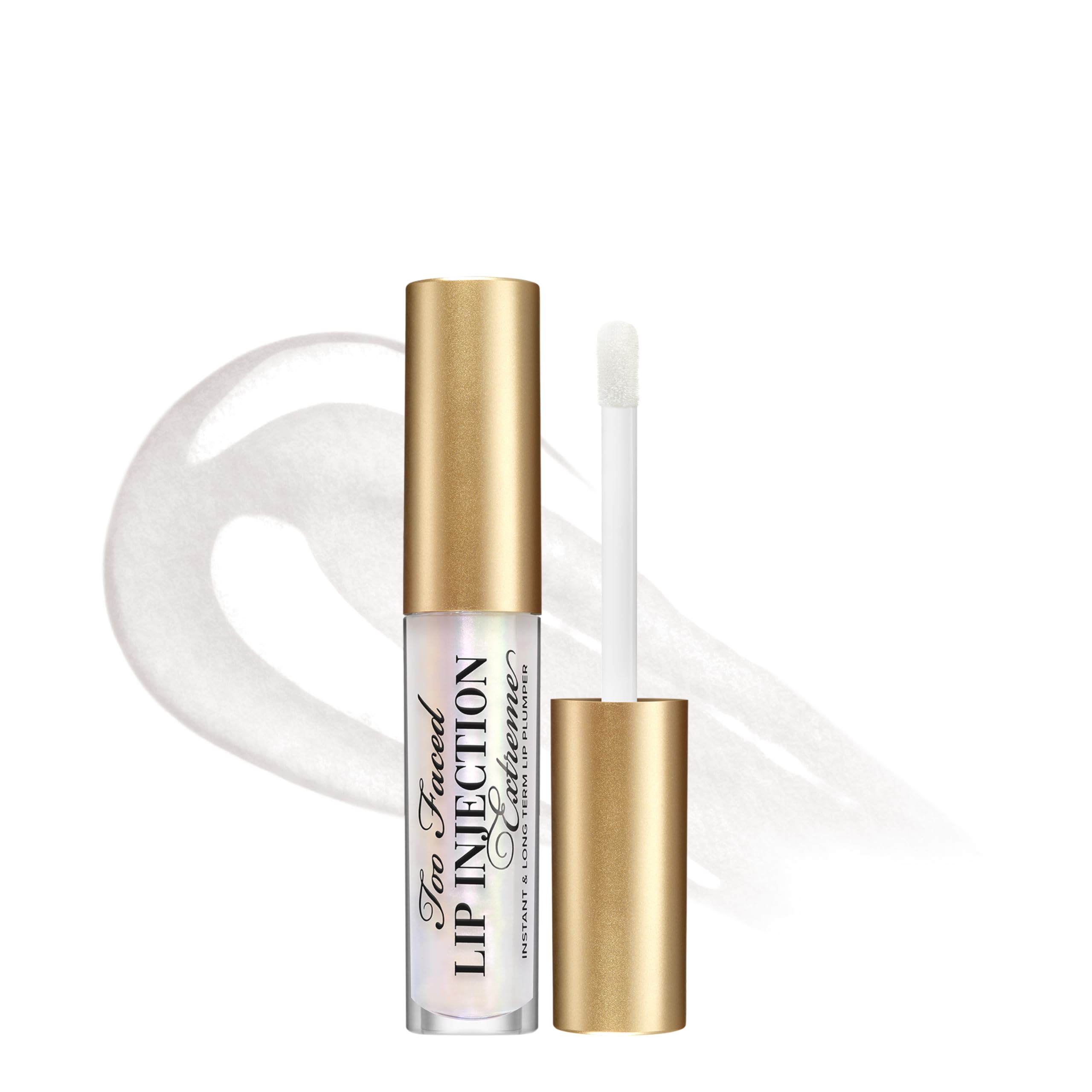 Too Faced Lip Injection Extreme Lip Plumper Gloss | Hydrating, Glossy, & Helps Volume Appear Fuller Over Time, Travel Size, 0.10 Fl Oz, Original