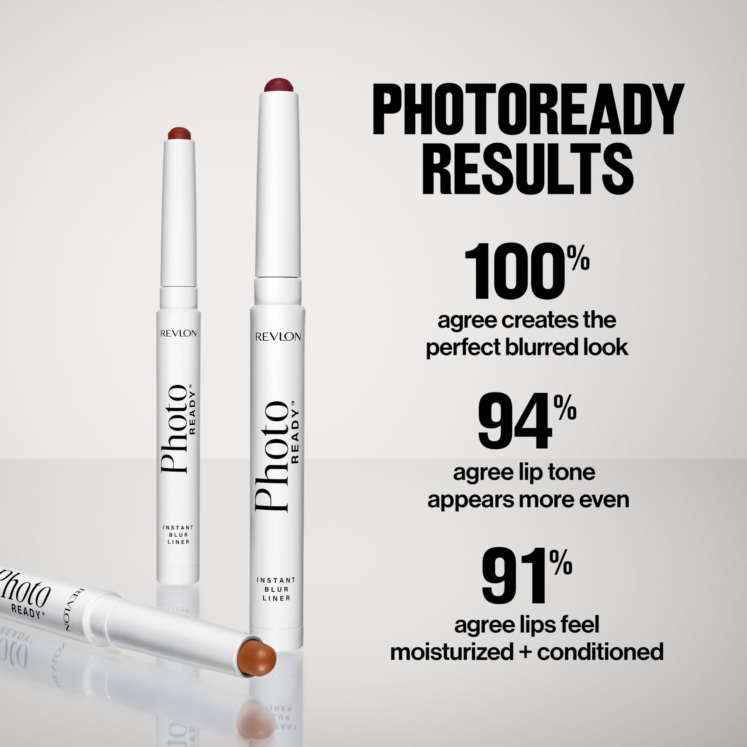 REVLON PhotoReady Instant Blur Liner, Soft Matte Lip Makeup to Overline for Instant Natural, Fuller-Looking Lips, Sheer-to-Buildable, 001 Dewy, 0.05 oz
