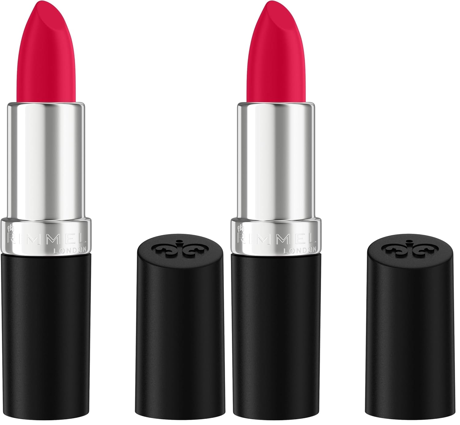 Rimmel Lasting Finish Lipstick | Up to 8 Hours of Intense Lip Color with Color Protect Technology and Exclusive Black Diamond Complex | 0.14 fl oz (Pack of 1) | 002 Candy