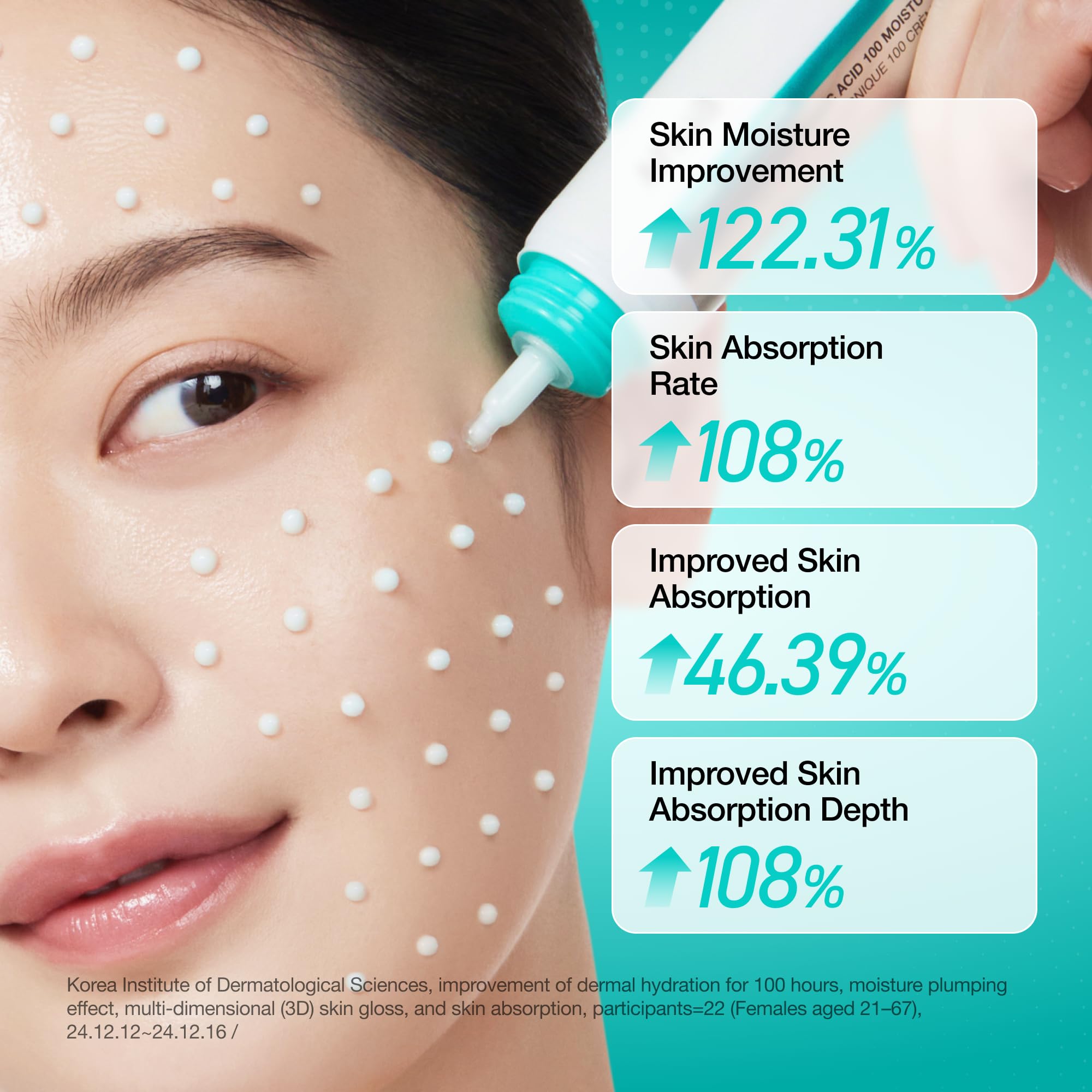 Anua PDRN Hyaluronic Acid 100 Moisturizing Cream, Lightweight, Non-Greasy Hydrating Face Moisturizer with Salmon DNA for Glass Skin, Korean Skincare (2.02 fl oz)