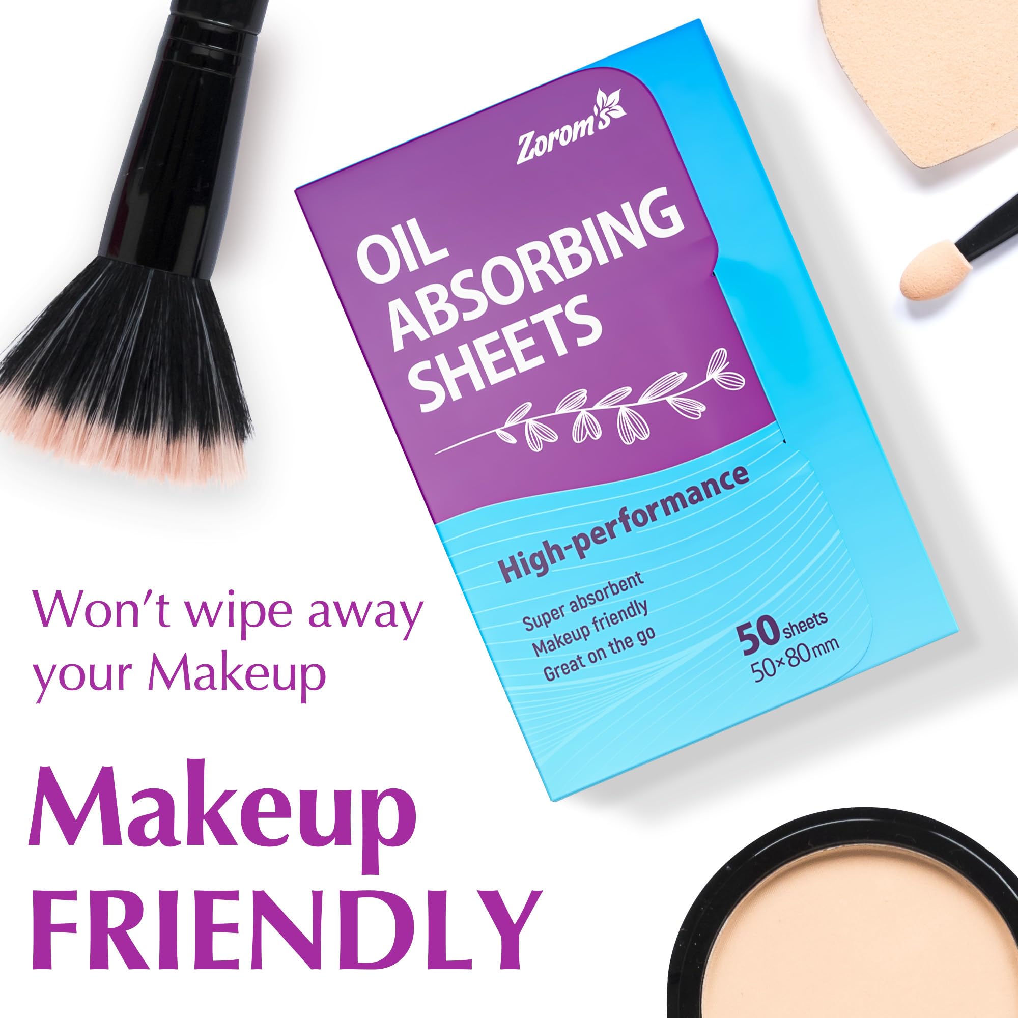 High-Performance Oil Absorbing Sheets for Face - 3 pack (150 sheets) - Makeup Friendly Blotting Papers for Oily Skin - Oil Blotting Sheets for Face