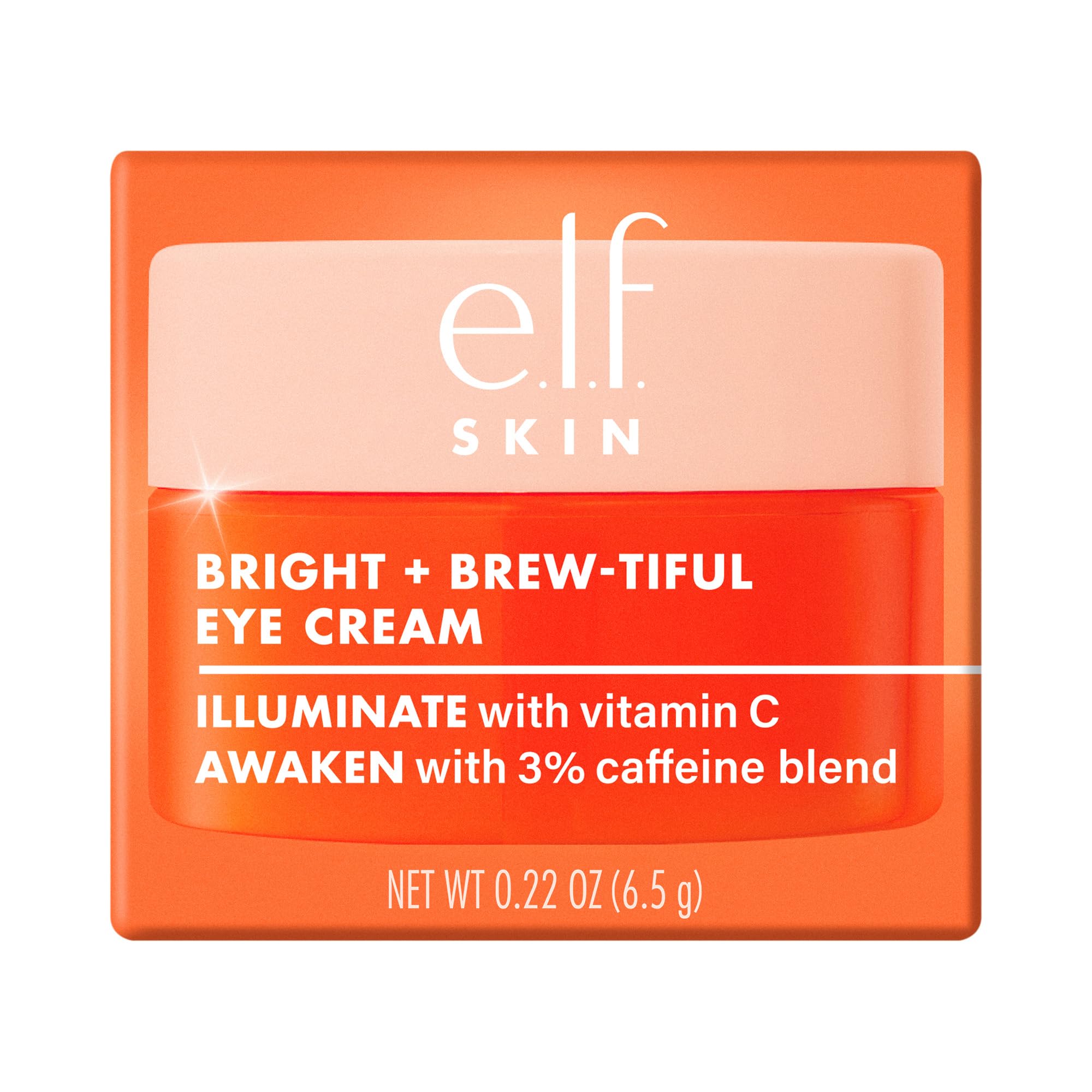 e.l.f. SKIN Bright + Brew-tiful Eye Cream Mini, Helps Brighten Appearance Of Undereye Dark Circles & Repair Puffiness, Vegan & Cruelty-Free