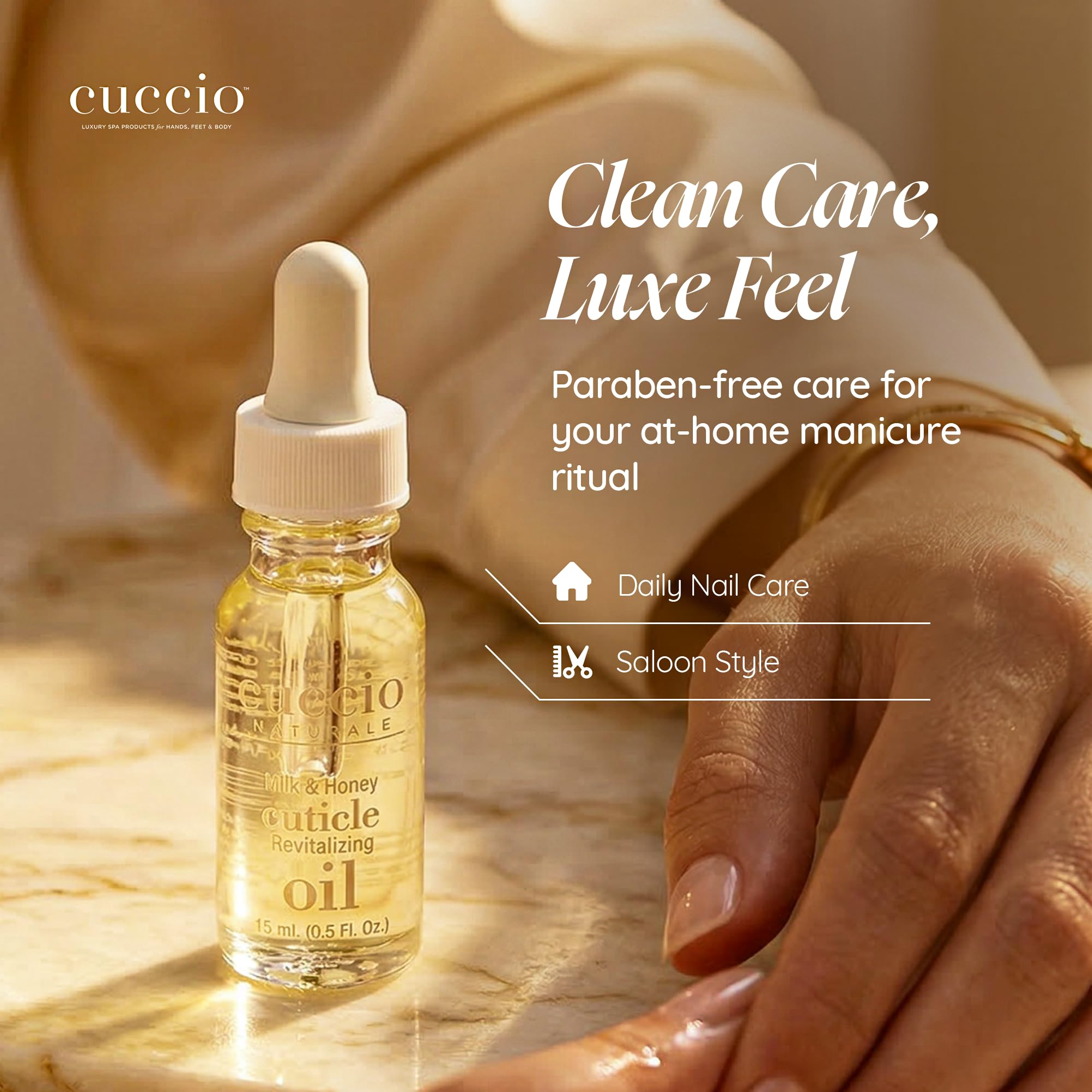 Cuccio Naturale Revitalizing Cuticle Oil - Hydrating Oil For Repaired Cuticles Overnight - Remedy For Damaged Skin And Thin Nails - Paraben/Cruelty-Free Formula - Milk And Honey - 0.5 Oz