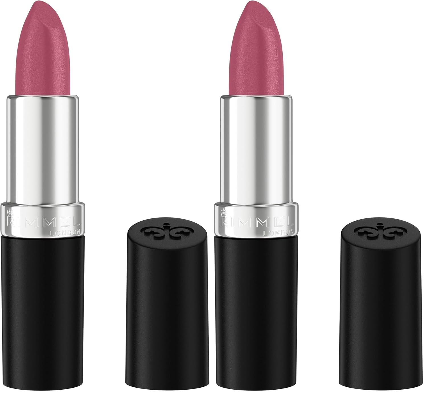 Rimmel Lasting Finish Lipstick | Up to 8 Hours of Intense Lip Color with Color Protect Technology and Exclusive Black Diamond Complex | 0.14 fl oz (Pack of 1) | 002 Candy