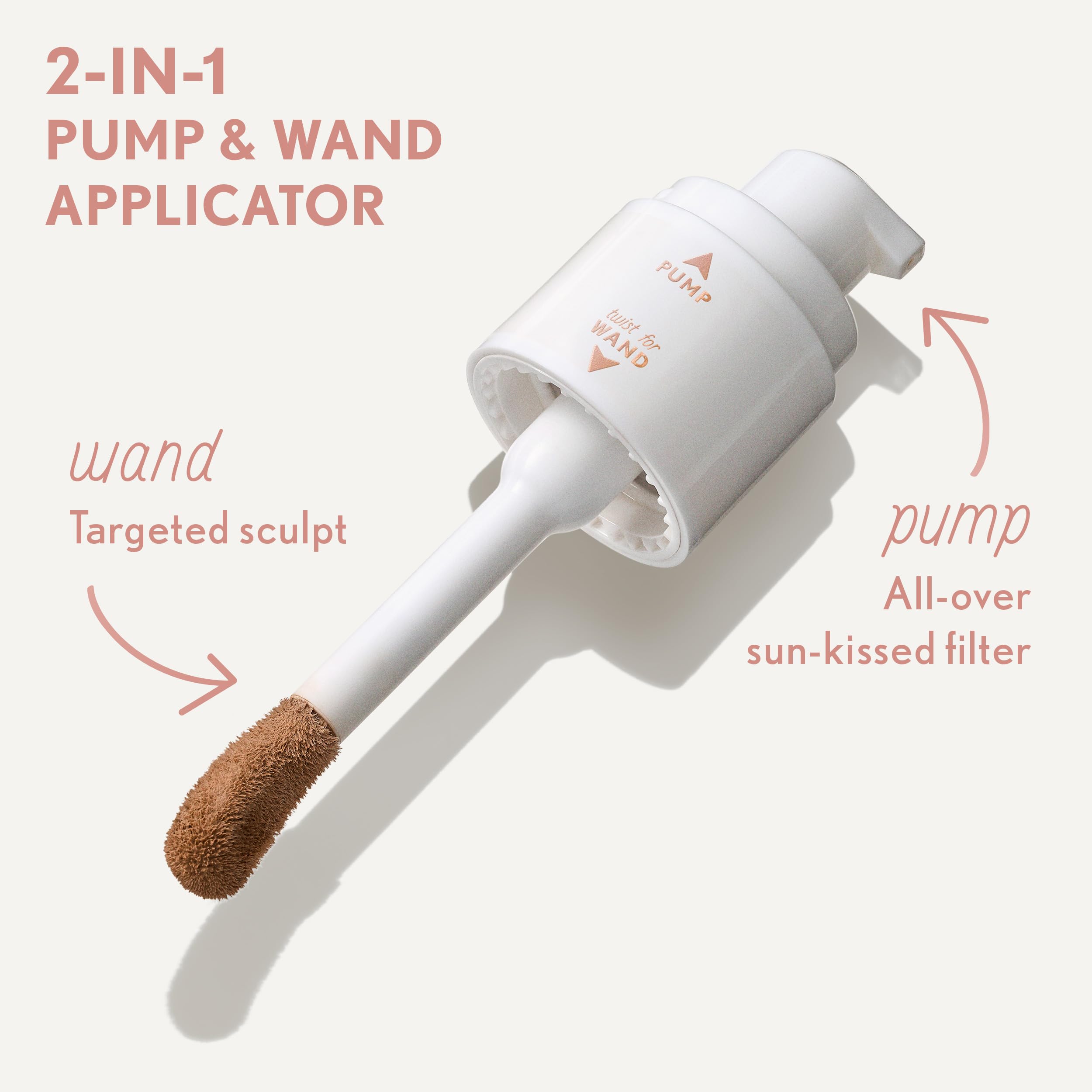 COVERGIRL TruBlend Sun & Sculpt Bronzing Glow Serum, Buildable, Radiant Glow, Wand and Pump Applicator - 30 Light Medium
