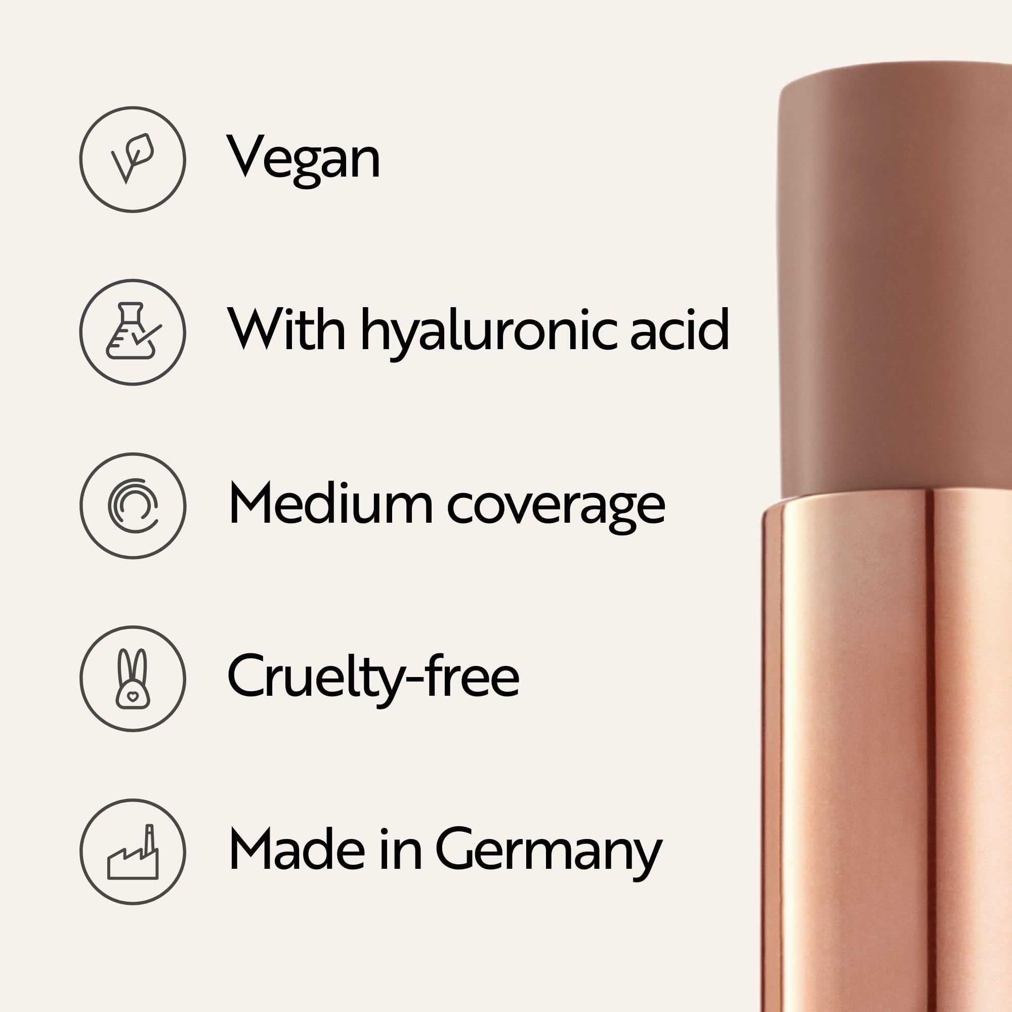 M. Asam MAGIC FINISH Cream Contour Stick light medium (0.28 Oz)- creamy contour stick for a defined face shape, creates optical shadows, bronzer stick with moisturizing hyaluronic acid, vegan