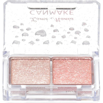 CANMAKE Lamé Mania - Eye Shadow Glitter Shiny Pearl 2 Colors - 0.13oz (3.7g) (02 Pink Poodle)
