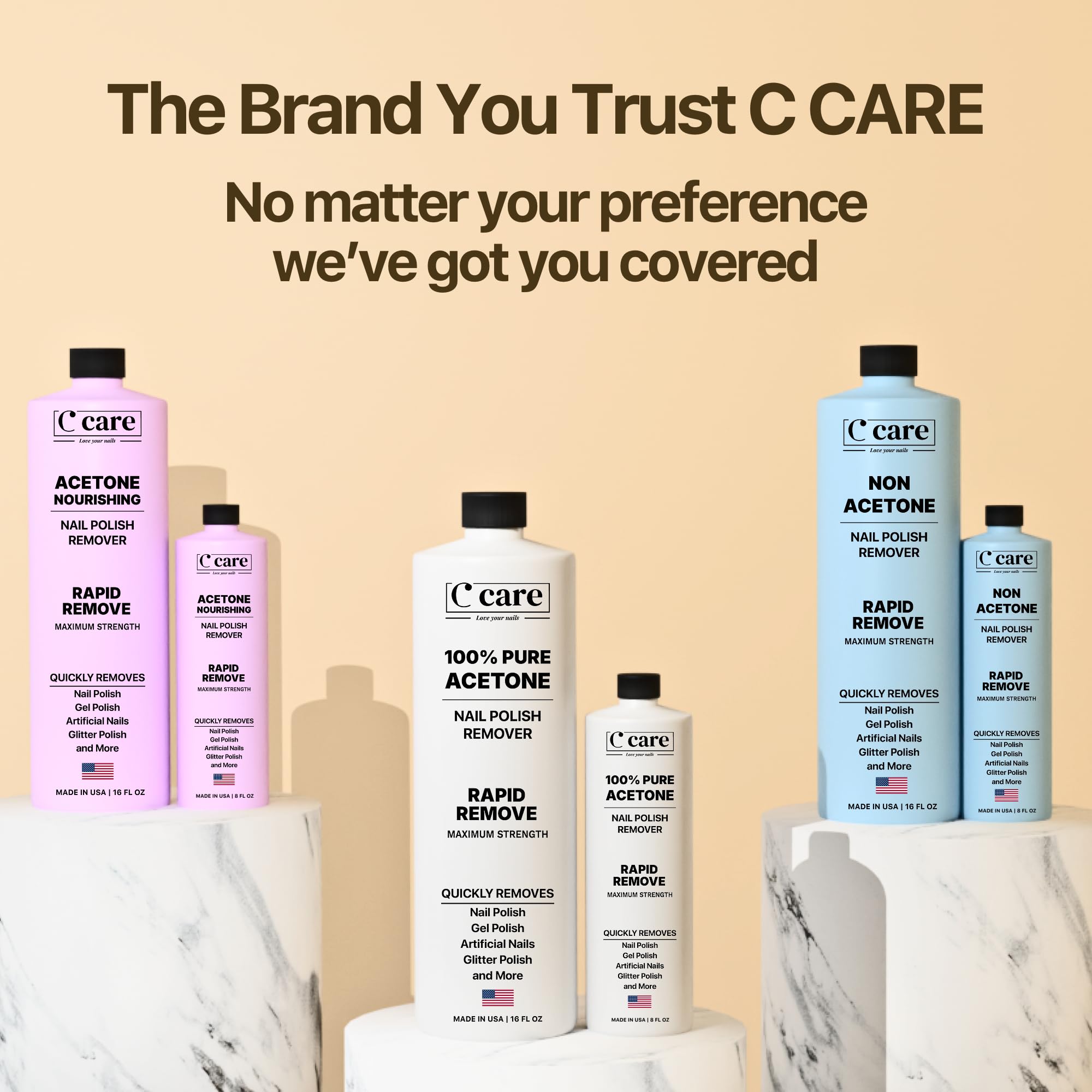 Nourishing Acetone Nail Polish Remover | Professional Quality | Rapidly Removes Natural, Natural, Gel, Acrylic, and Glitter Nails | 8 Fl oz