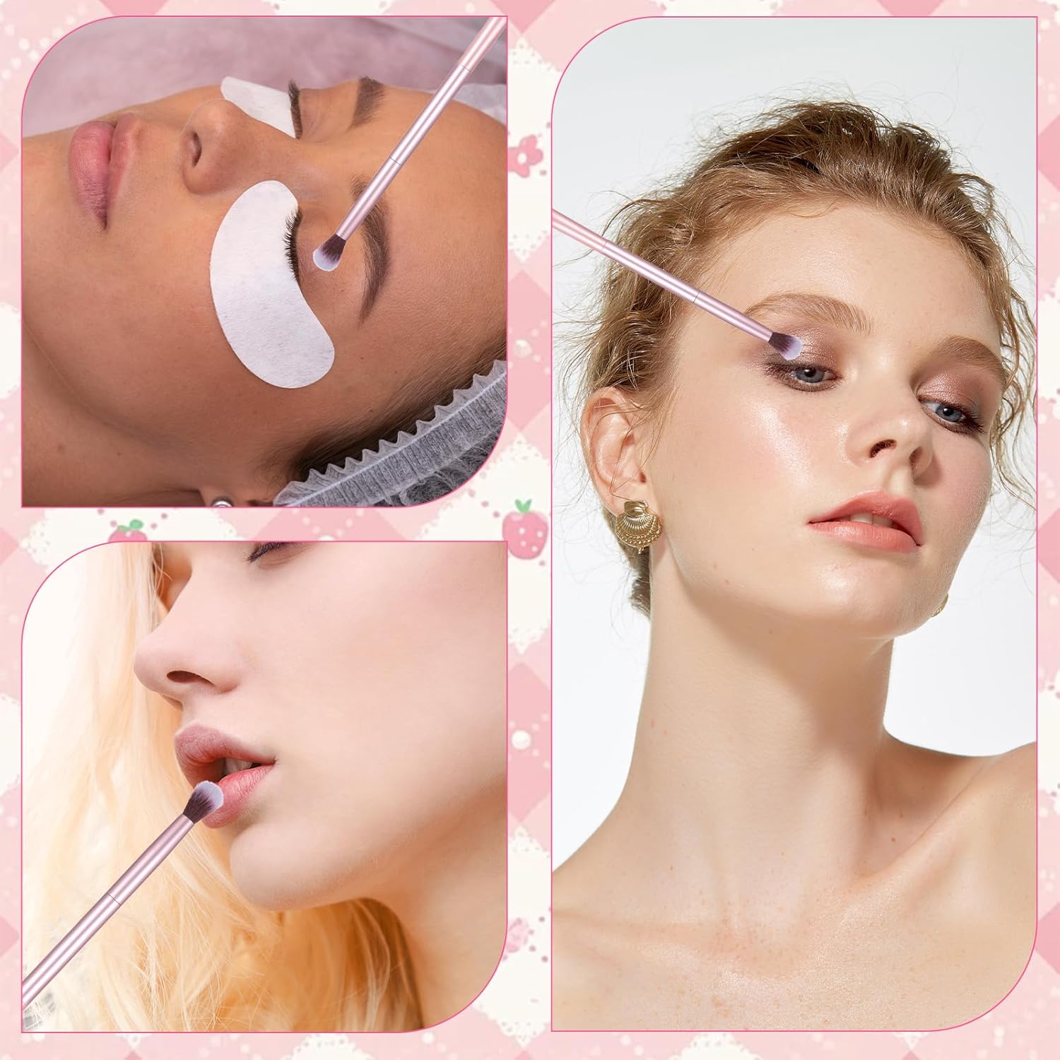 12 Pcs 2 in 1 Eye Makeup Brushes, Sponge Blending Concealer, Eyeshadow Smudge Brush, Eyeshadow Double Ended Concealer Brush, Small Soft Firm Pointed for Blending Eye Shadow