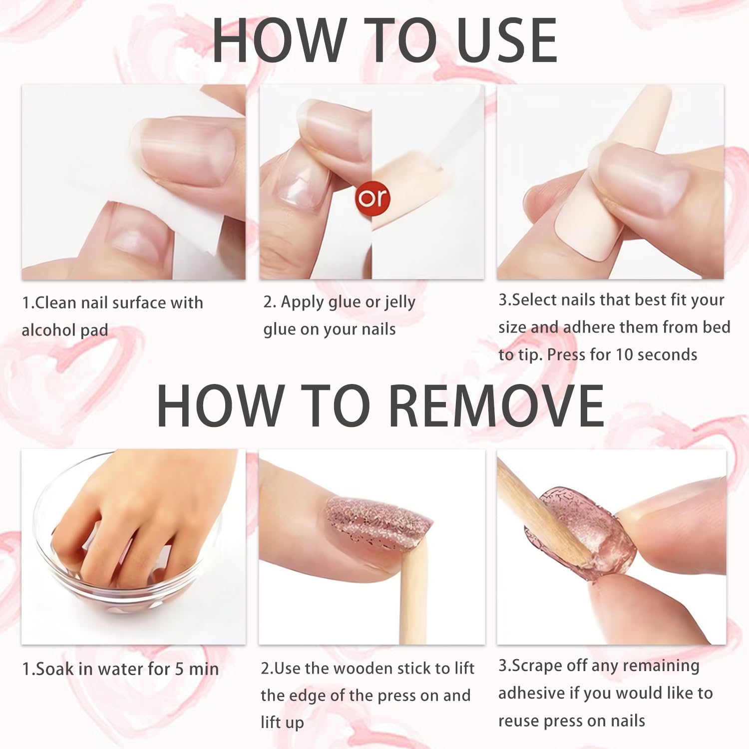 24Pcs White French Tip Press on Nails Short Square Fake Nails Glossy Pink Acrylic Nails Cute Short Nails Press ons Reusable False Nails Full Cover Artificial Stick on Nails for Women Manicure Decor
