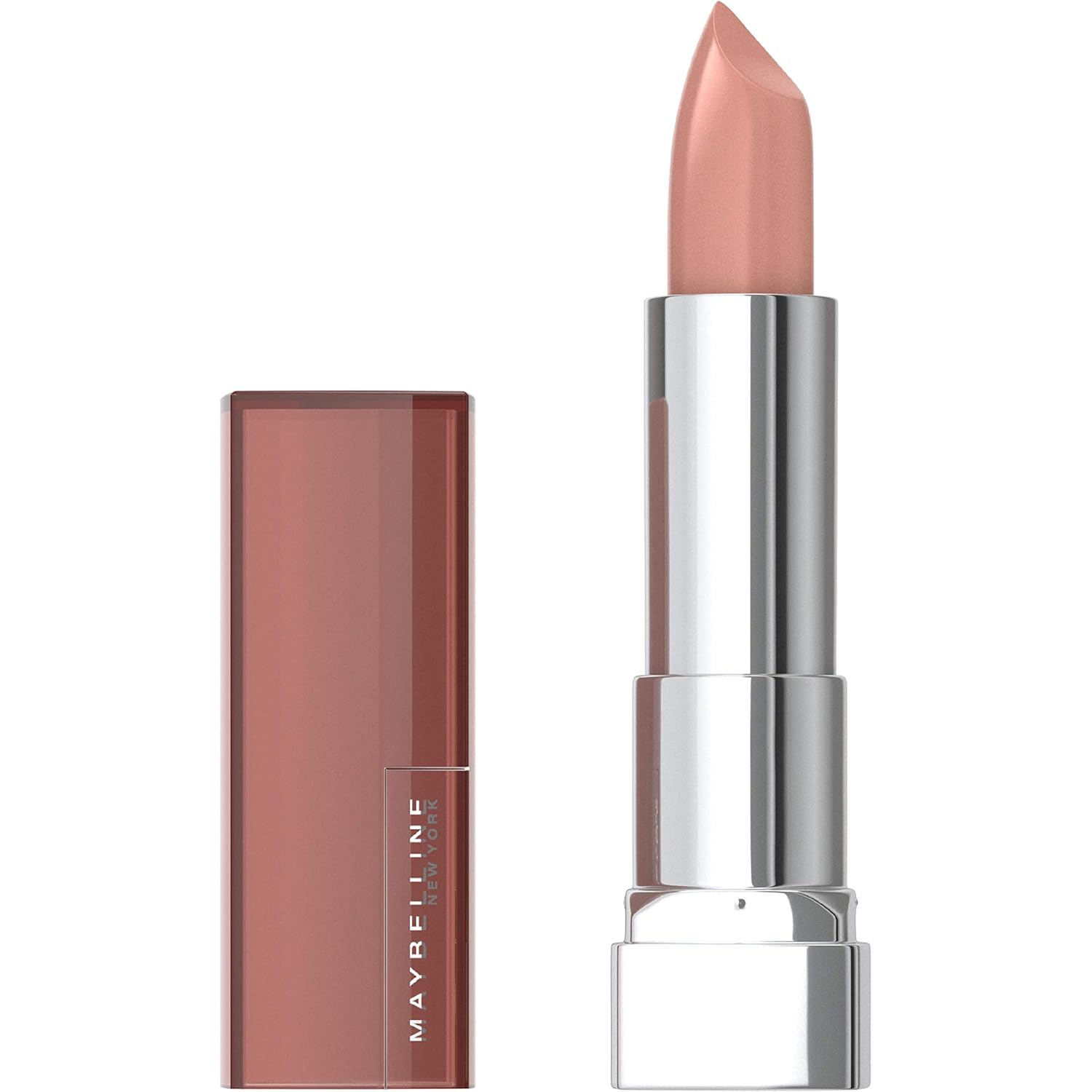 Maybelline Color Sensational Lipstick, Lip Makeup, Matte Finish, Hydrating Lipstick, Nude, Pink, Red, Plum Lip Color, Divine Wine, 1 Count