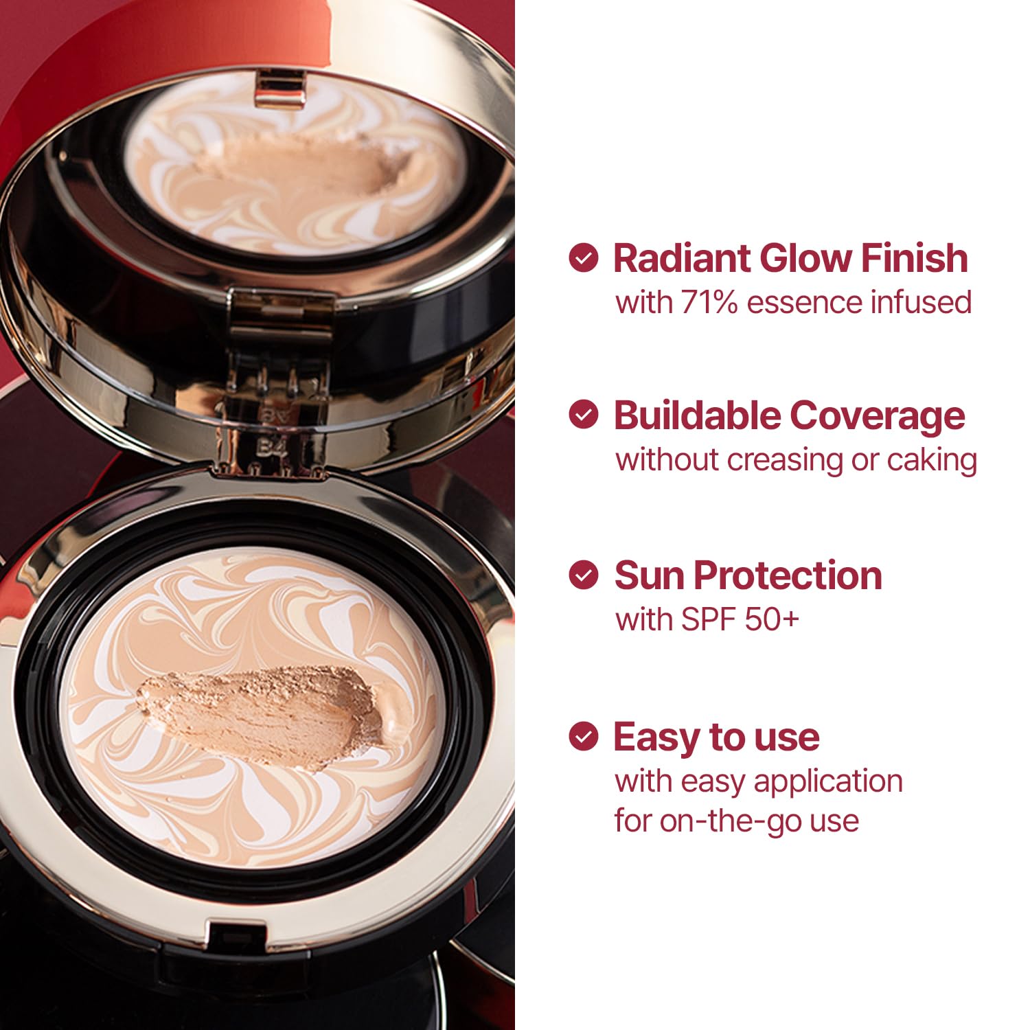 [MINI SIZE] AGE20'S Signature Essence Pact | 21N | Vegan Korean Cushion Foundation | Pack of 1 | Cream Foundation, Dewy & Glow Finish, Natural Coverage, SPF 50+ | 0.14 oz