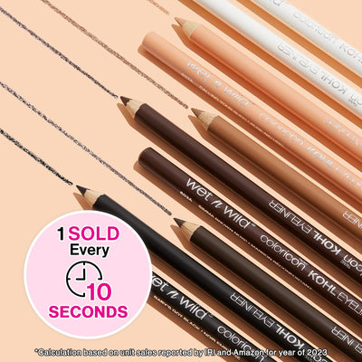 wet n wild Color Icon Kohl Eyeliner Pencil - Rich Hyper-Pigmented Color, Smooth Creamy Application, Long-Wearing Matte Finish Versatility, Cruelty-Free - Pretty in Mink