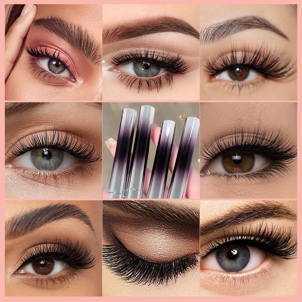 2pcs Iron Wand Mascara, 2026 Upgraded Waterproof Black Washable Metal Mascara, Metal Rod Mascaras, Long Lasting Lash Extensions Mascaras, Metals Wand Mascar, 3D Curling Eyelash Iron Mascar (Black)