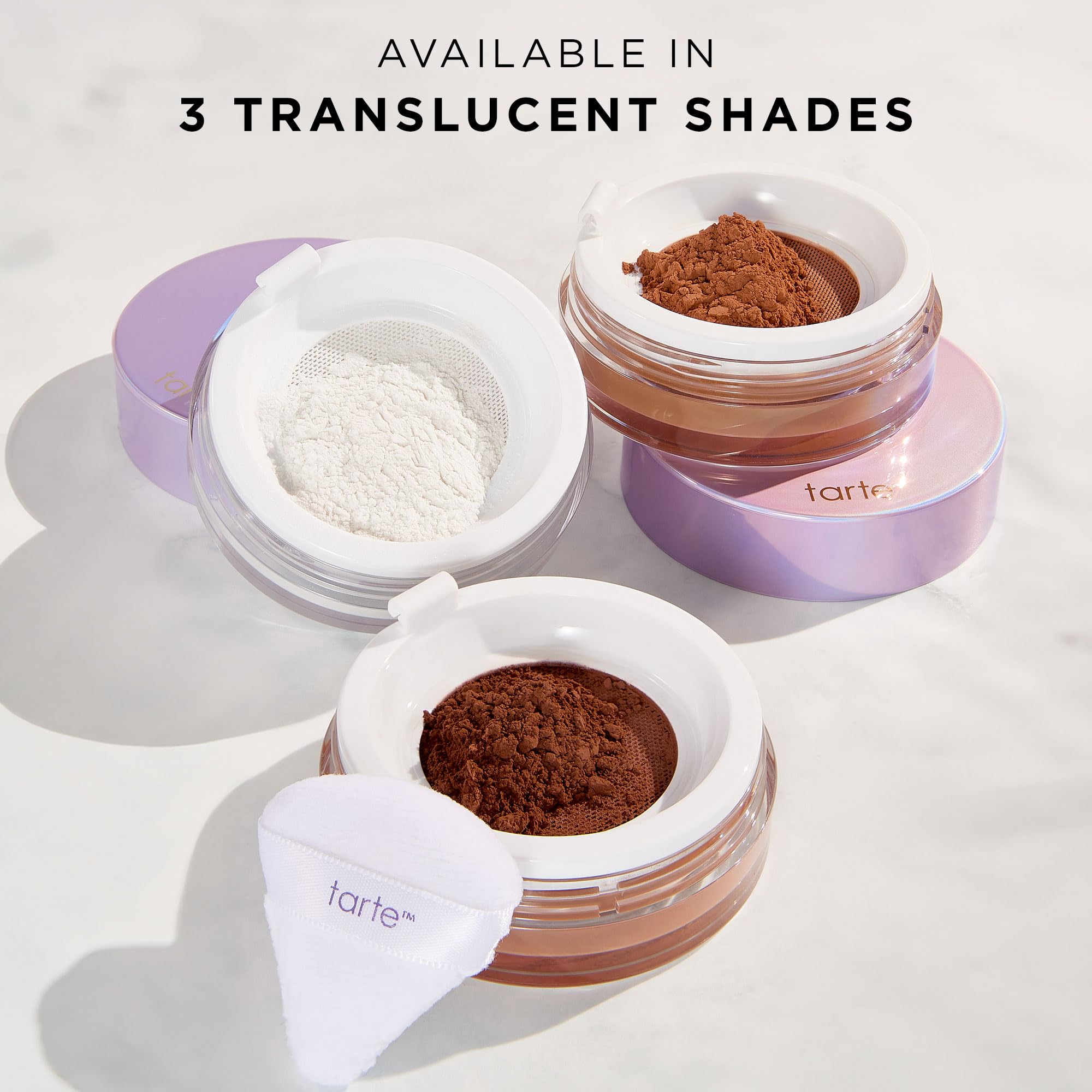 tarte creaseless setting powder – Loose Face Powder, Lightweight Oil-Absorbing Formula for Longwear Finish, Vegan & Cruelty-Free, full size, translucent