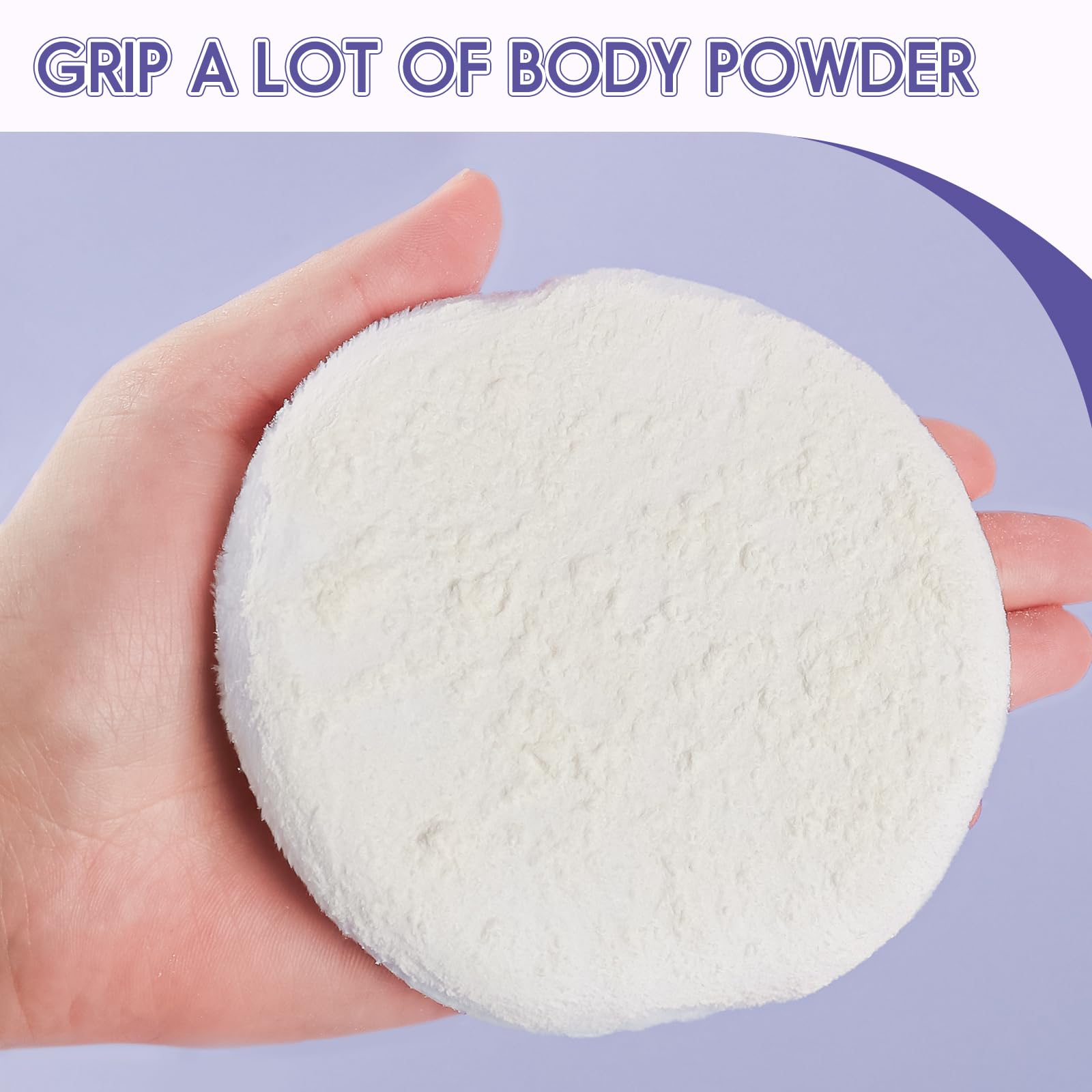WSYUB Powder Puff, 4.33’’ Powder Puff for Body Powder,Large Body Powder Puff,Body Powder Puff and Container