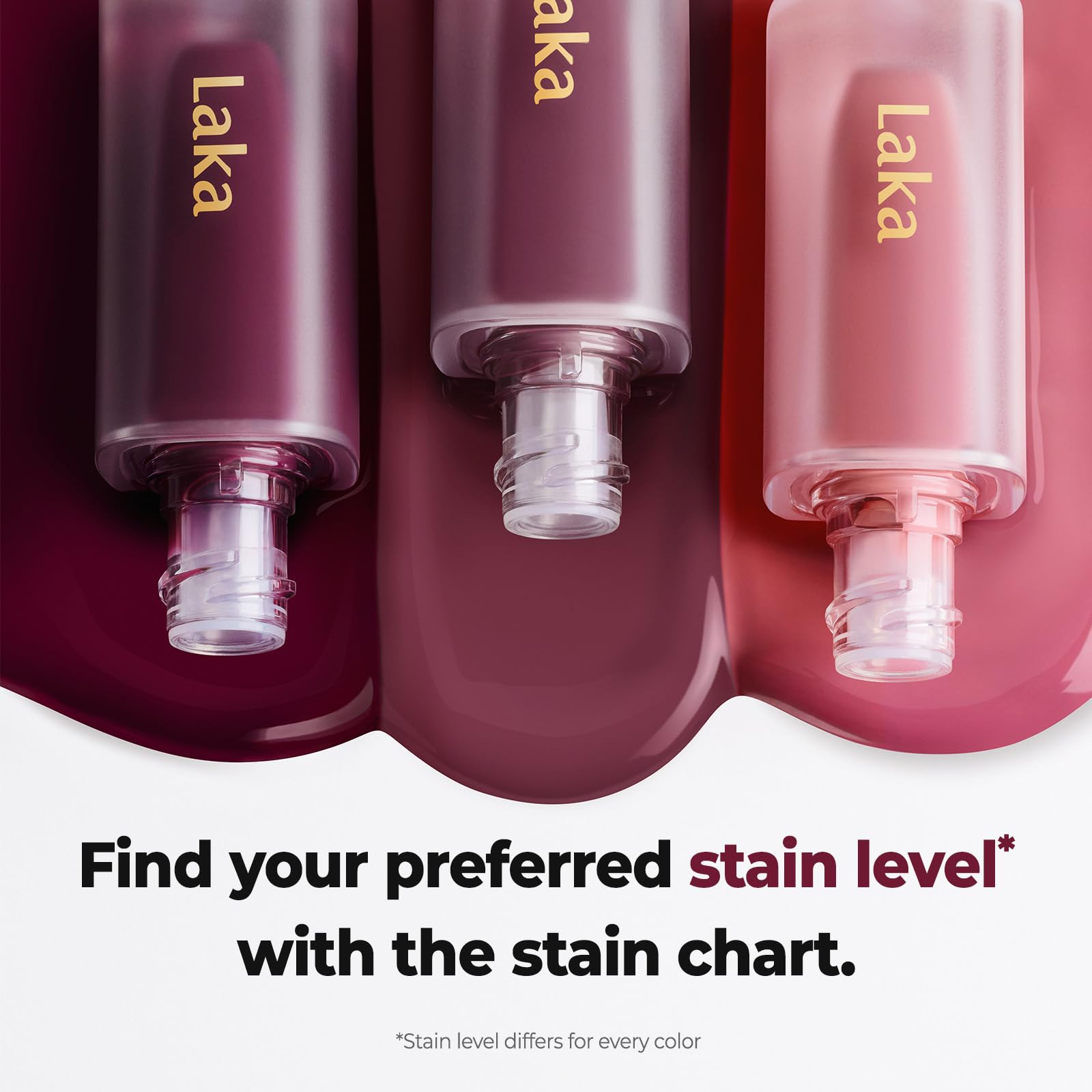 Laka Fruity Glam Lip Tint Mini, 1.9g/0.07oz, Glowing Lip Stain with Wide Color Spectrum, Hydrating & Lightweight Texture, Long-Lasting Bold Stain, Non-Sticky, Vegan, K-Beauty (#124 Maro)