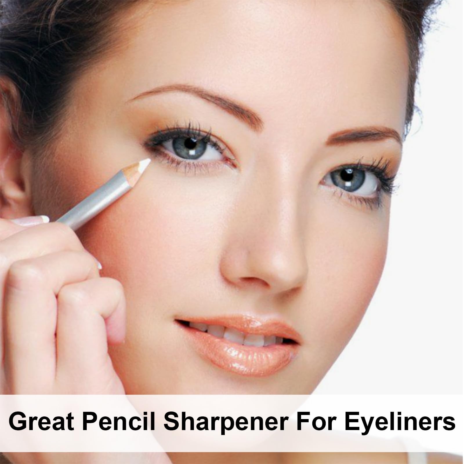 2 Pcs Eyeliner Sharpener,2 Holes Makeup Sharpener,Make up Pencil Sharpener,Eyeliner Pencil Sharpener,for Lip Liner,Eyebrow Pencil,Eyeliners Pencils