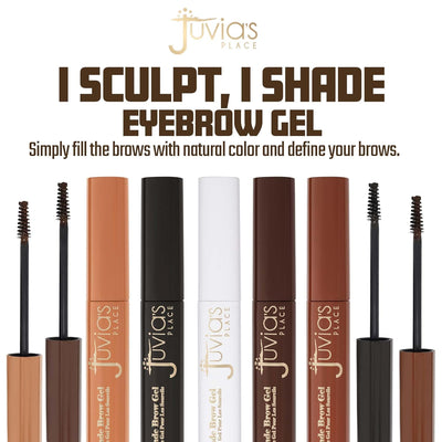 Juvia's Place iSculpt, iShade Eyebrow Gel Clear - Waterproof for Eyebrows, Tint, Eyebrows Makeup Enhancer, Filler, Tinted Brow Gel, Advanced Eyebrow Definer