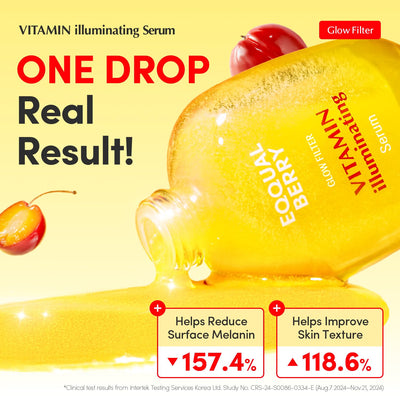 EQQUALBERRY Vitamin Illuminating Serum | Niacinamide 4% & TXA | Brightening Vitamin C Serum for Face Glow with Hyaluronic Acid | Dark Spot & Uneven Tone Care | Korean Skincare, 1.01 fl oz