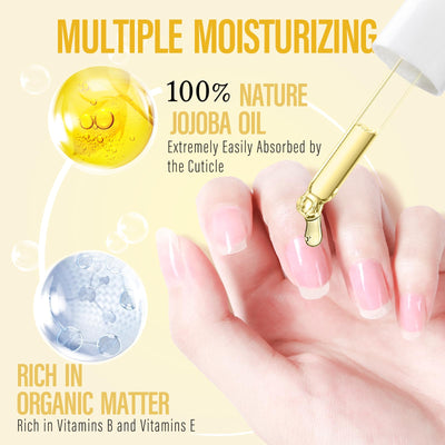 CHUCHU Vegan Cuticle Oil for Nail: Pineapple Scent Natural Vitamin B & E Nail Oil - Hydrates Moisturizes Repairs for Nails Damage Dry Cuticle 0.51 Fl Oz