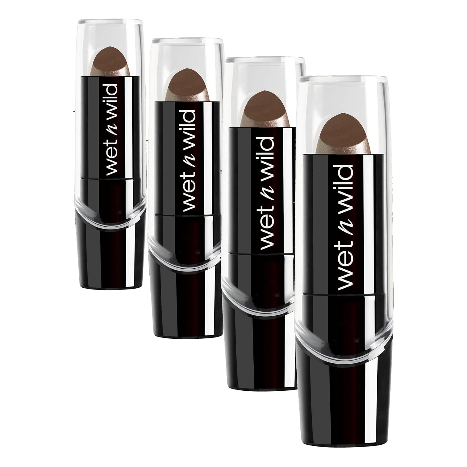 wet n wild Silk Finish Lipstick, Hydrating Rich Buildable Lip Color, Formulated with Vitamins A,E, & Macadamia for Ultimate Hydration, Cruelty-Free & Vegan - Mink Brown