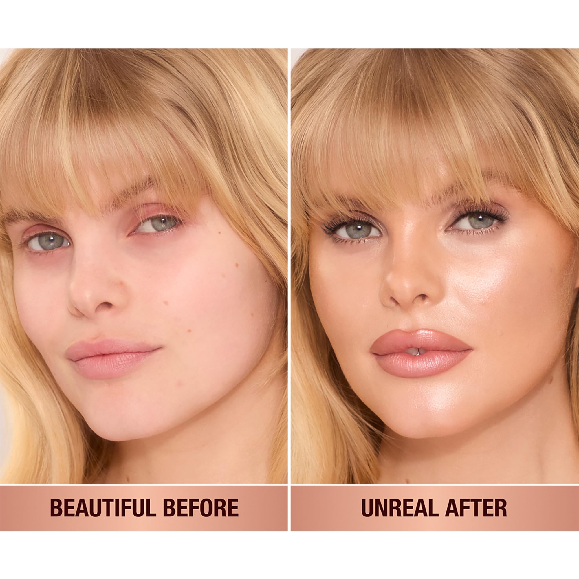 Charlotte Tilbury Unreal Skin Tint & Sheer Glow Hydrating Foundation Stick - Cream Foundation Makeup with Sheer-to-Light Coverage & a Buildable Formula - Blurring, Smoothing & Nourishing - 3 Fair