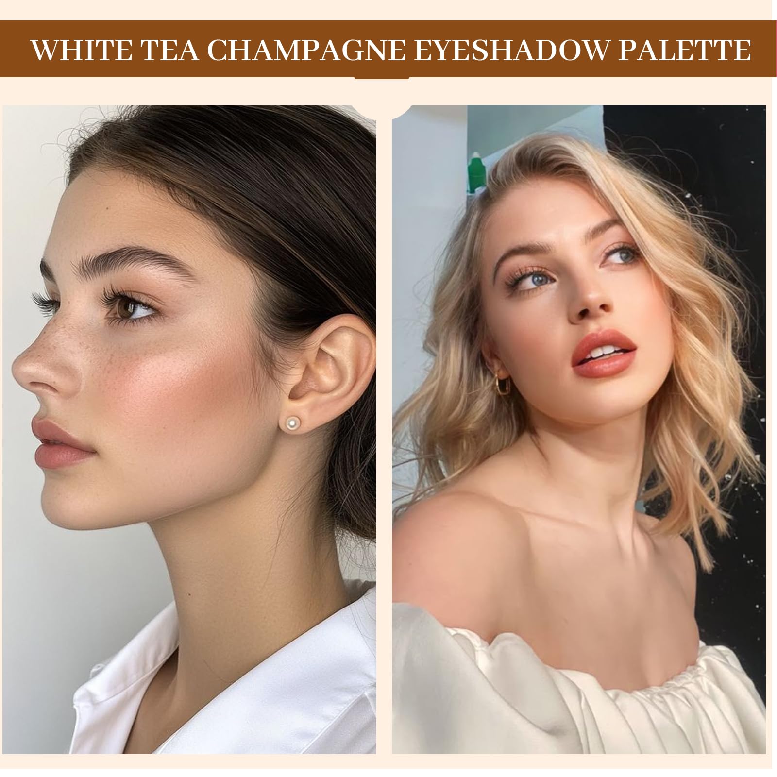 YiGuMy Face & Body Contour Palette - Highlighter Makeup Powder Stick with Glow Bronzer, Blush & Shimmer Cream, Korean Natural Glow, Gold/Silver/Vintage Non-Greasy Skin Tone (V1 Coconut Milk)