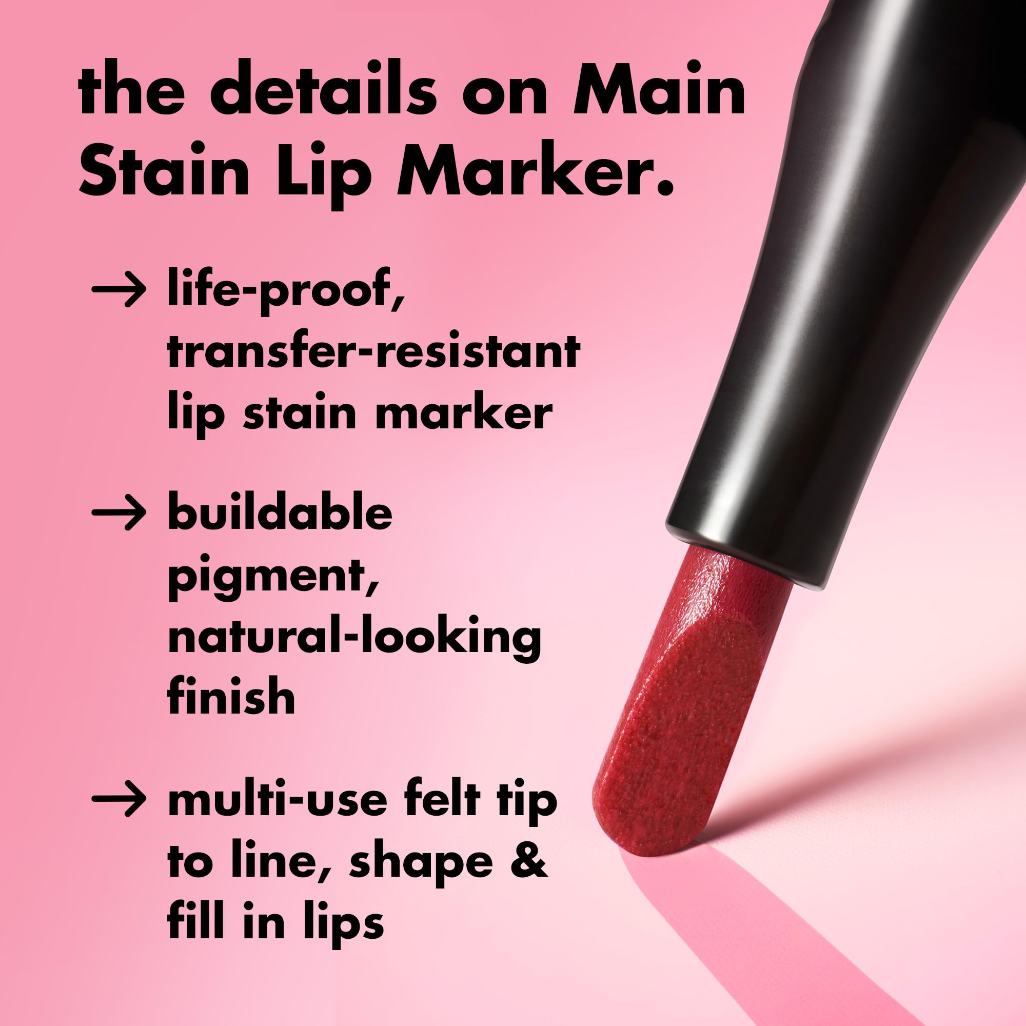 e.l.f. Main Stain Lip Marker, Lip Stain to Line, Define, Contour & Fill for Long-Lasting & Transfer-Resistant Color, Vegan & Cruelty-Free, Rose Macaron
