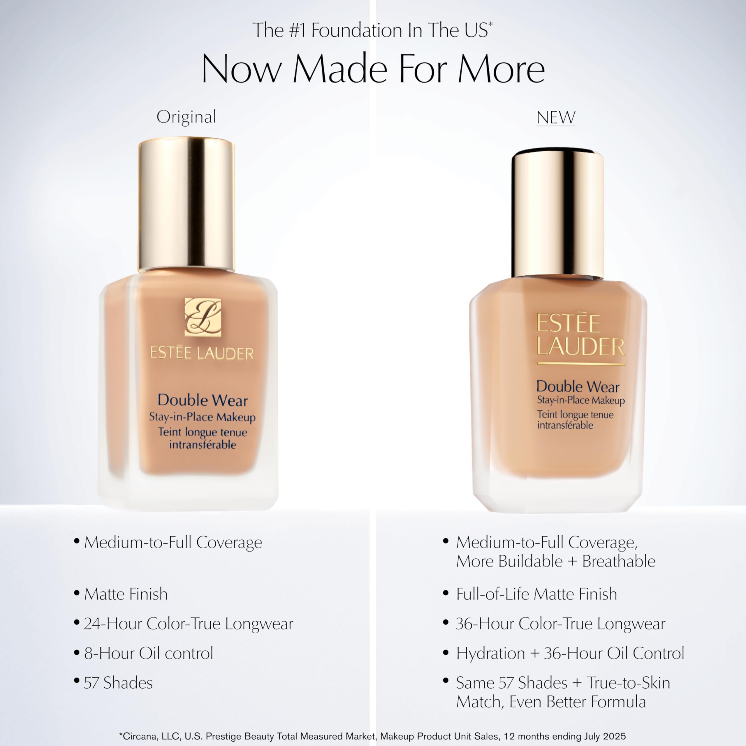 Estée Lauder Double Wear Stay-in-Place 24-Hour Long-Wear Matte Foundation Makeup | Original Formula 1 Fl Oz, 3N1 Ivory Beige