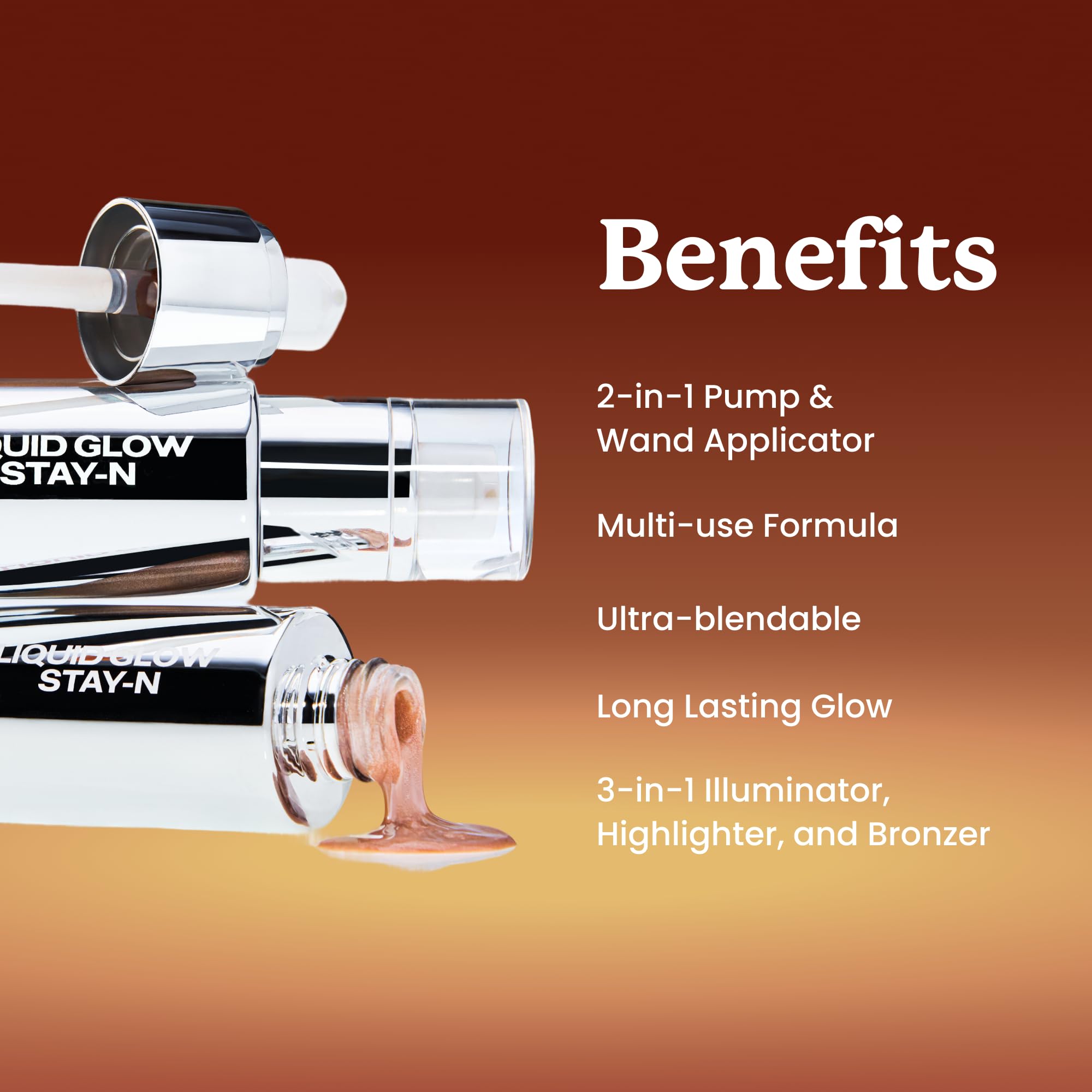 Sacheu Liquid Glow STAY-N Liquid Highlighter & Illuminator Makeup — 30ml Long Lasting Luminous Glow Lightweight Dewy Finish, Aura Glow