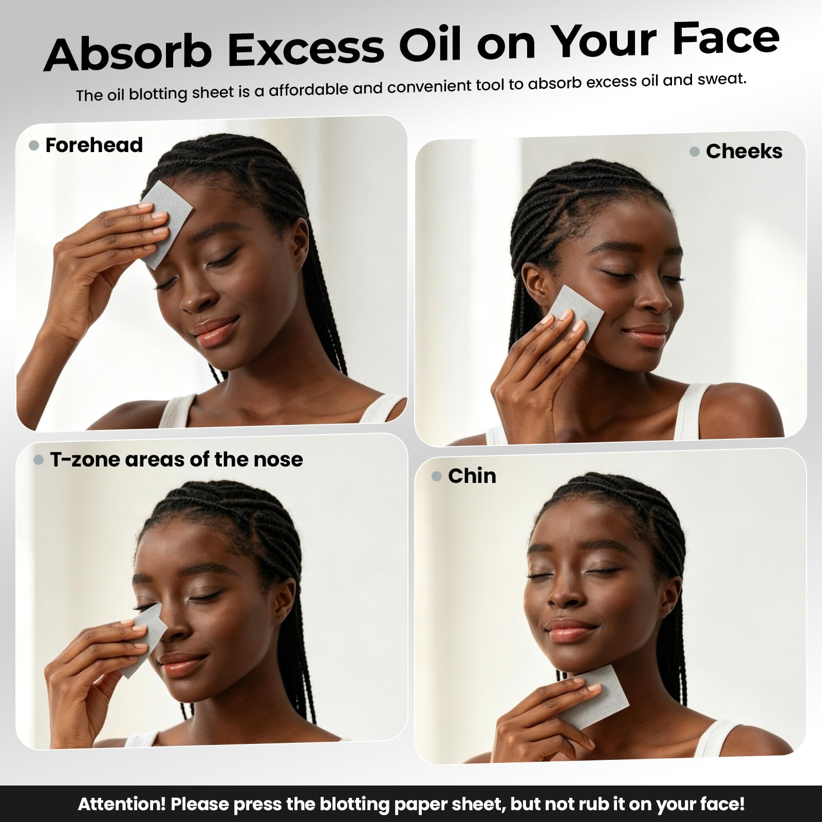 FANDAMEI 600 Counts Oil Blotting Sheets For Face, Blotting Paper for Oily Skin, Oil Control Film, Oil Absorbing Sheets For Face, Oil Absorbing Tissues, Oil Blotting Papers