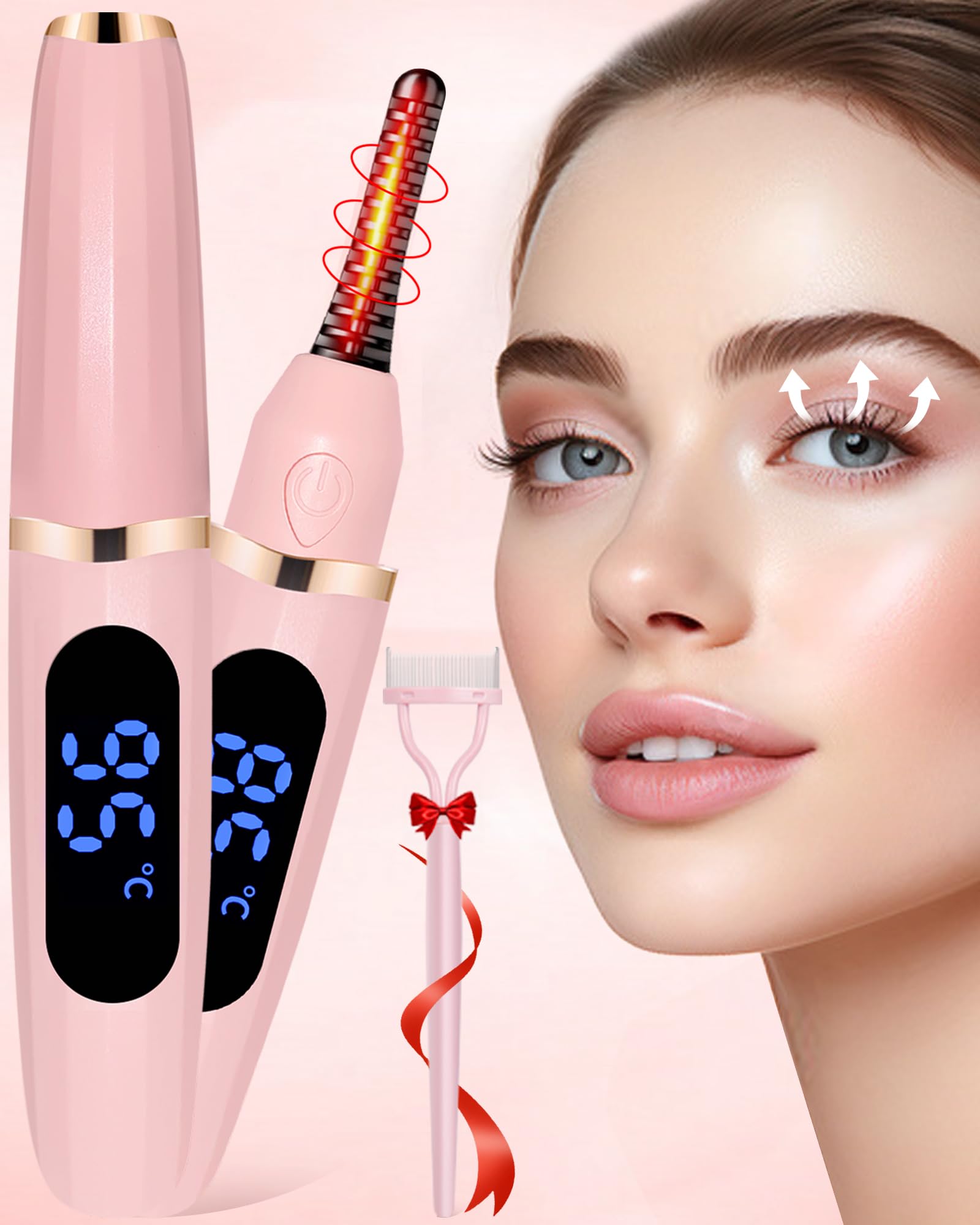 Heat - Mini Electric Eyelash Curler with LED Display 3 Temp Settings