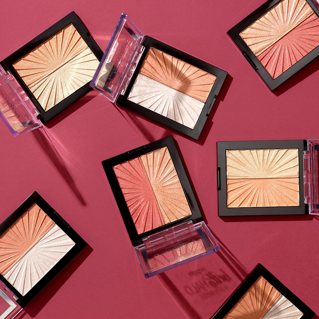 Wet n Wild MegaGlo Blushlighter, Blendable Blush & Highlighter Set, Shimmery Metallic Finish, Highlight Bling