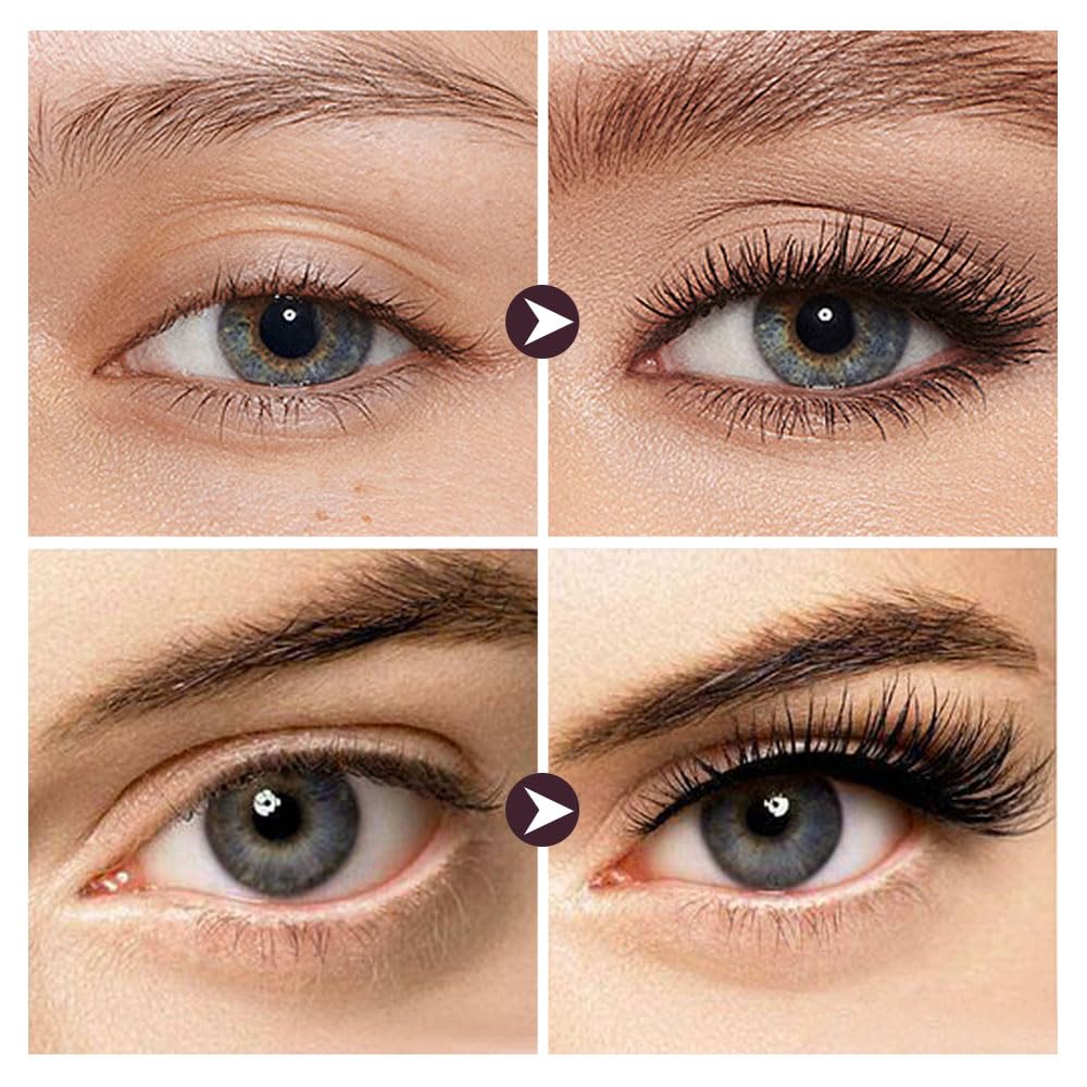 2pcs Iron Wand Mascara, 2026 Upgraded Waterproof Black Washable Metal Mascara, Metal Rod Mascaras, Long Lasting Lash Extensions Mascaras, Metals Wand Mascar, 3D Curling Eyelash Iron Mascar (Black)