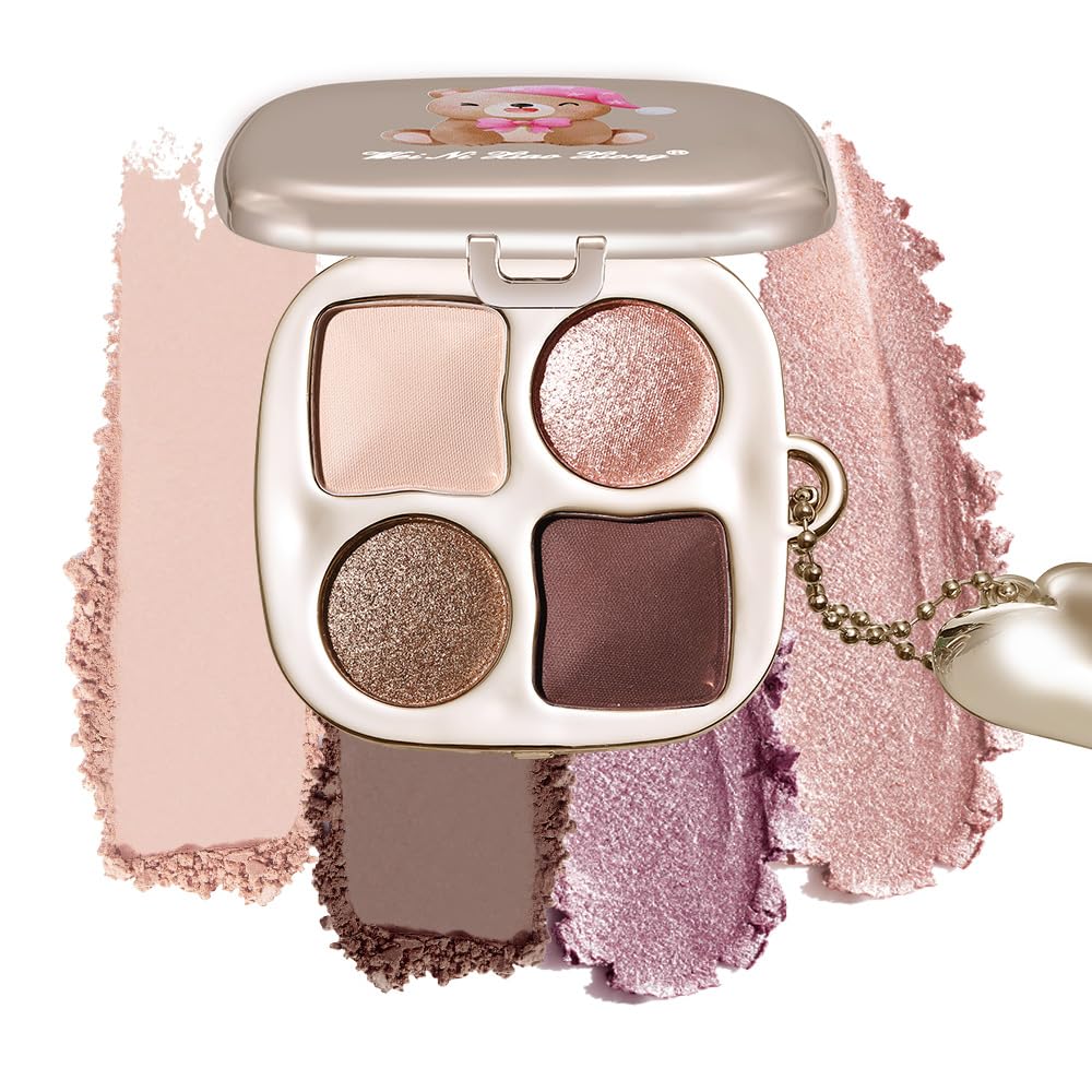 Multi-Finish Eyeshadow Palette, Matte Shimmer Metallic Eye Brightening Palette with Silky Smooth Powder, Fine Shimmer Duochrome Sparkle, Long-Lasting Blendable Shadows for Aegyo-Sal Highlight-2#