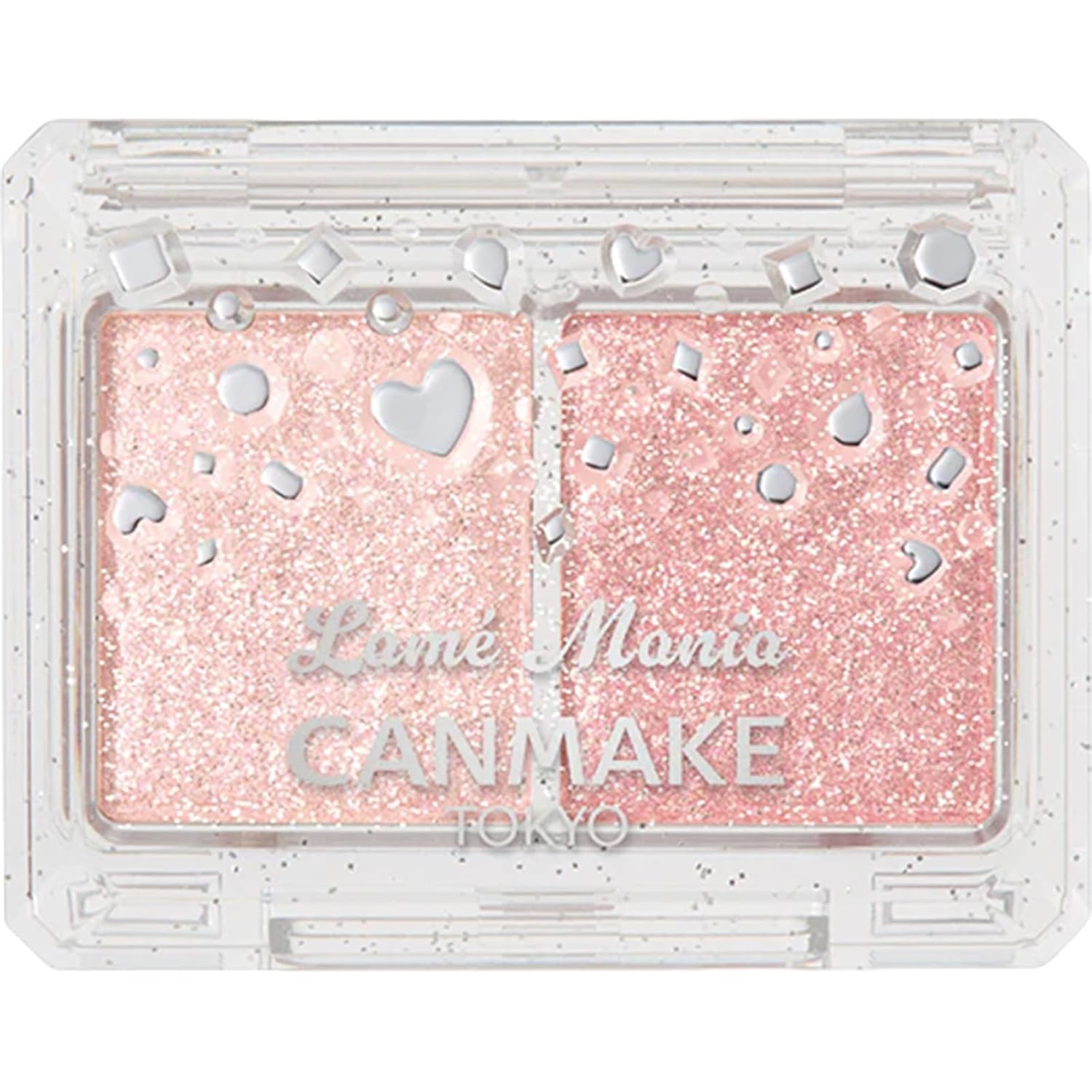 CANMAKE Lamé Mania - Eye Shadow Glitter Shiny Pearl 2 Colors - 0.13oz (3.7g) (02 Pink Poodle)