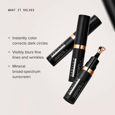 DRMTLGY Luminous Eye Corrector SPF 41 – Fair – Under Eye Color Corrector for Dark Circles – Hydrating Anti-Aging Tinted Eye Cream, Mineral Broad Spectrum Sun Protection, 0.25 fl oz / 7 mL