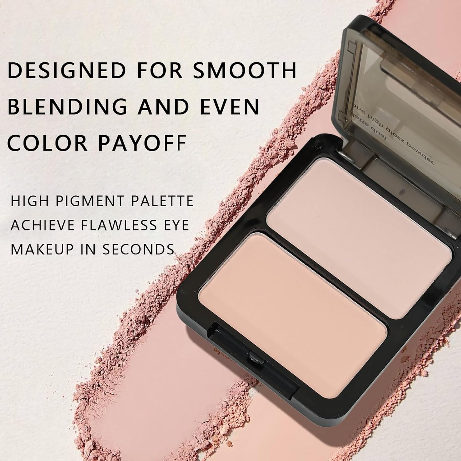 K'APEINE Matte Nude Eyeshadow Palette 2 Colors Light Pink Mini Eye Shadow Duo Face Highlight Bronzer Powder Palette Natural Base Eyeshadow Powder for older Women-02#