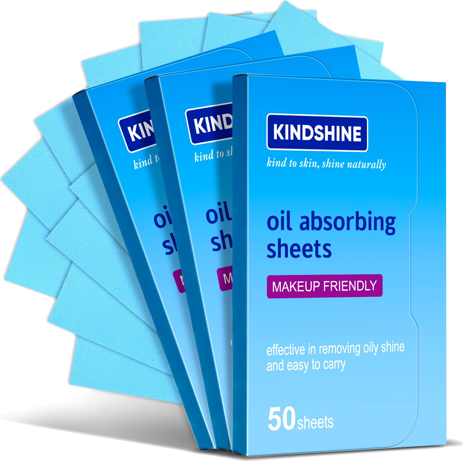 KINESHINE 150P High-Performance Oil Absorbing Sheets for Face - Makeup Friendly Blotting Papers for Oily Skin - Oil Blotting Sheets for Face